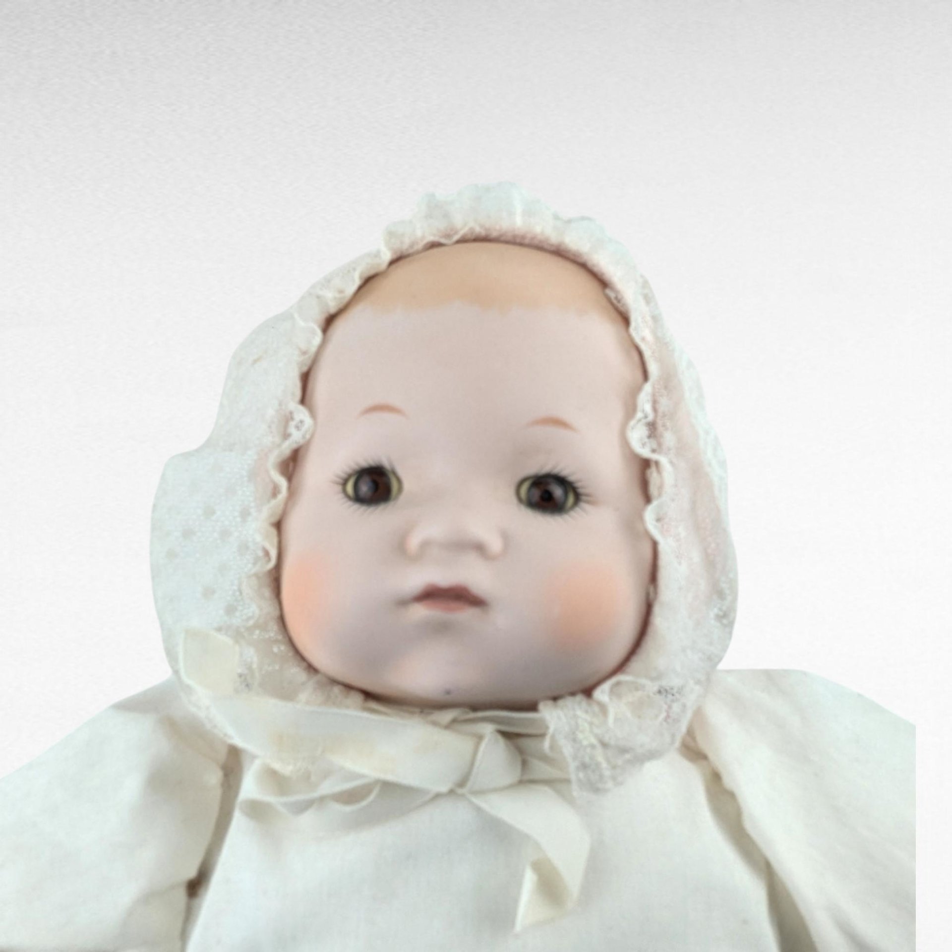 Vintage Musical Porcelain Baby Doll | Plays Brahms' Lullaby | Collectible Doll | Antique Doll | Vintage Toy