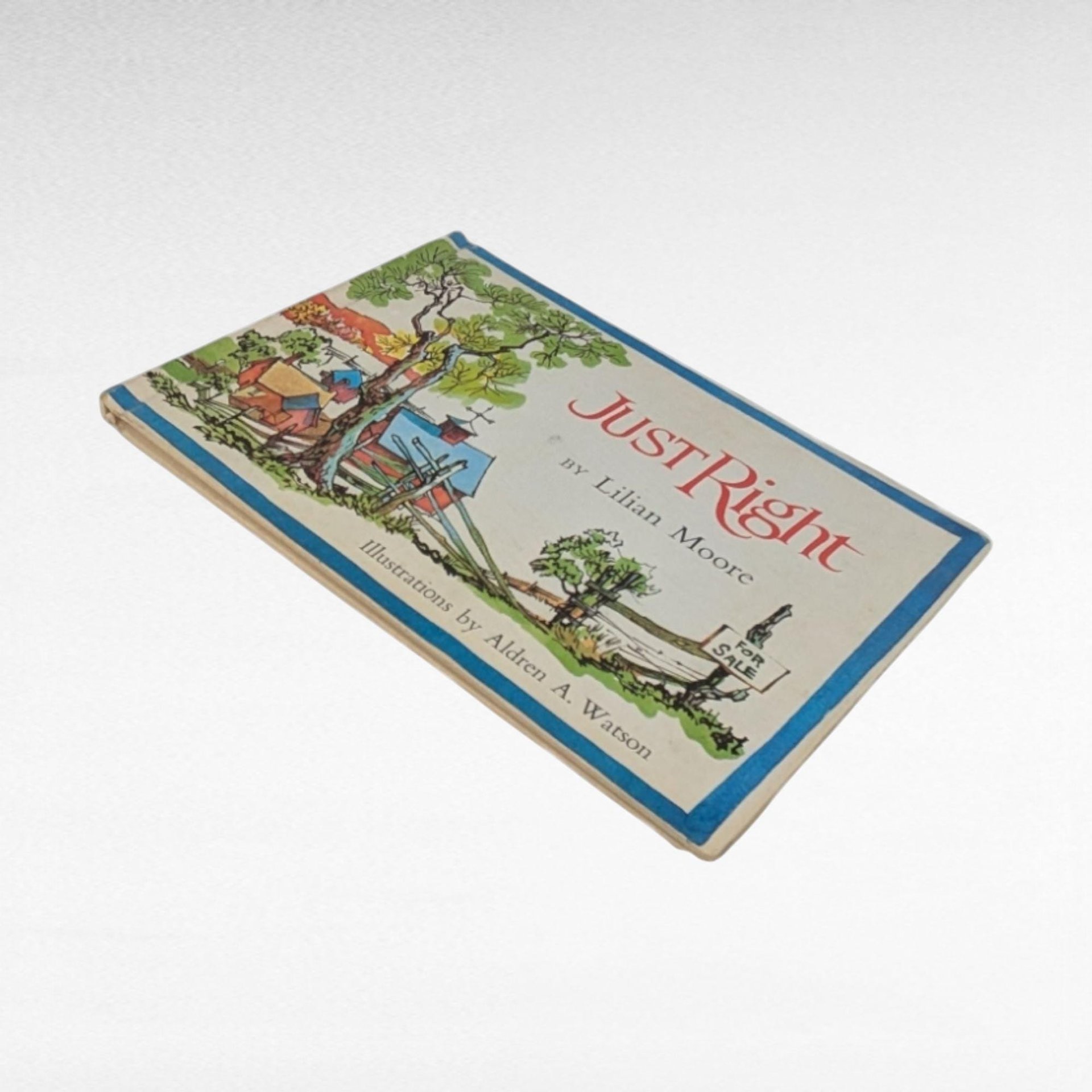 Vintage 1968 "Just Right" by Lilian Moore, Children's Book with Charming Illustrations, Collectible Kids Book Gift