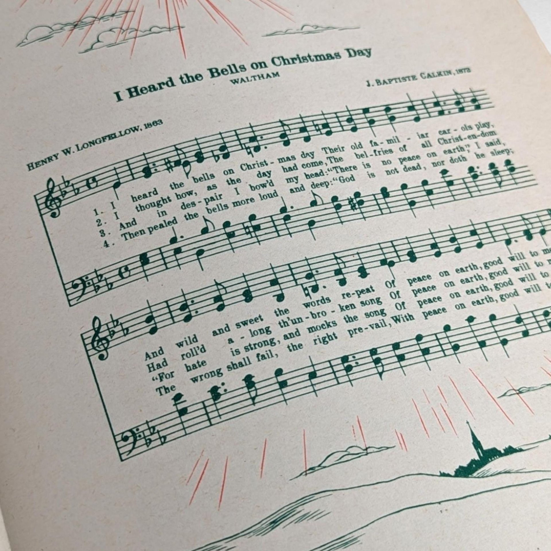 Vintage Christmas Carols Music Book, Hall and McCreary, Collectible Holiday Sheet Music, Gift for Musicians, Nostalgic Christmas Decor