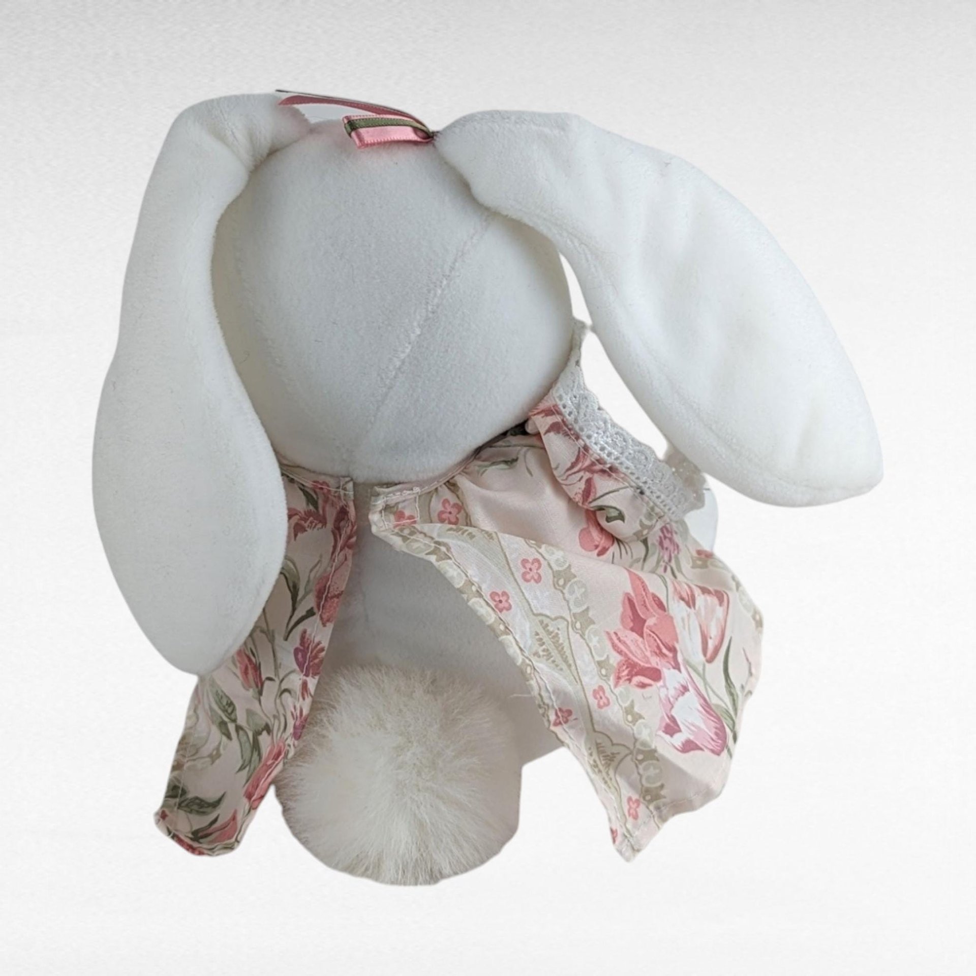 Vintage Plush Bunny Rabbit Lot, Collectible Bunnies, Floral Dresses, Posable Bunny, Commonwealth Bunny, Gift for Easter, Nursery Decor