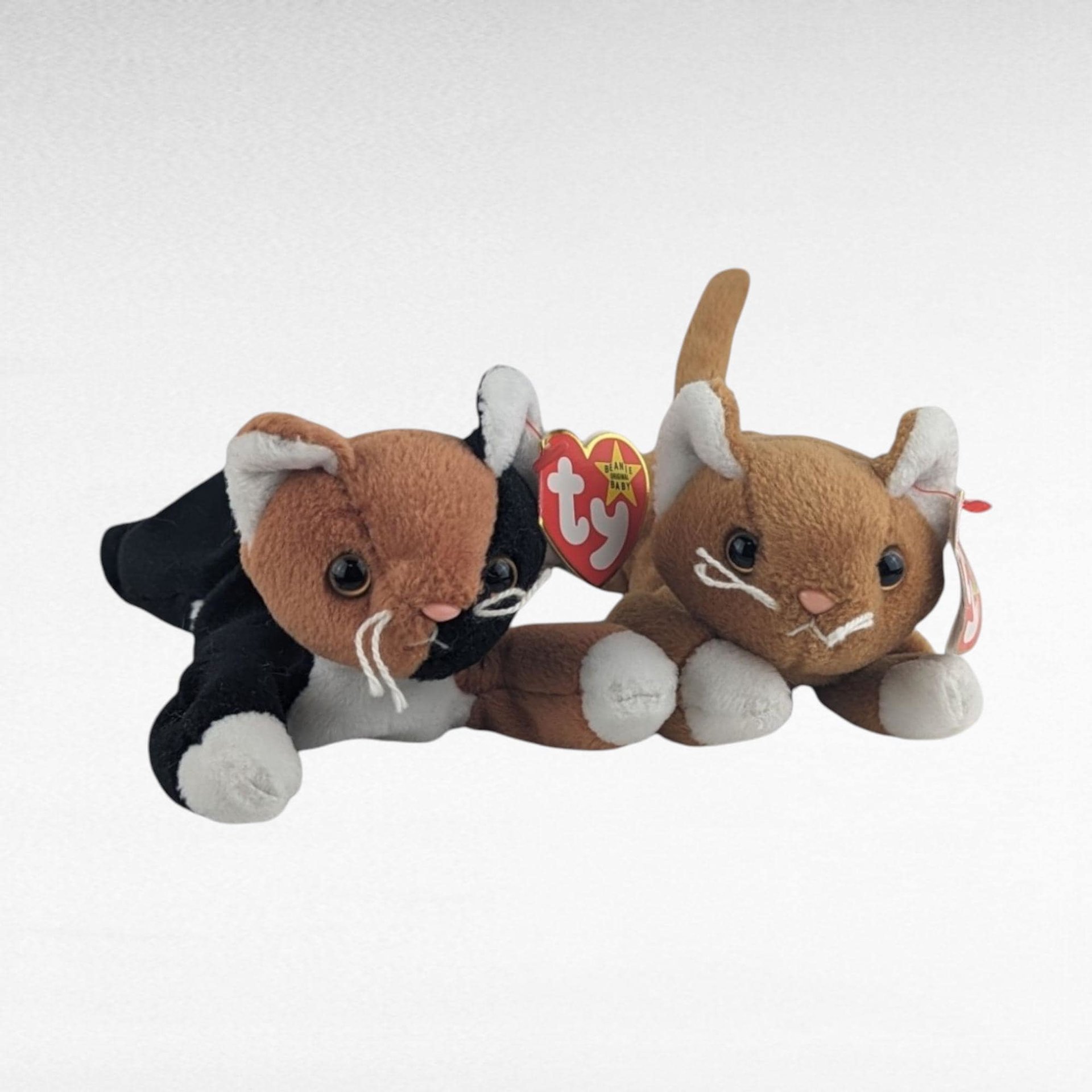 Vintage Ty Beanie Baby Lot, Collectible Beanie Babies, Pouncer, Nip, Chip, Fleece, Ears, Rugged Rusty, Rhine, Gift for Collector