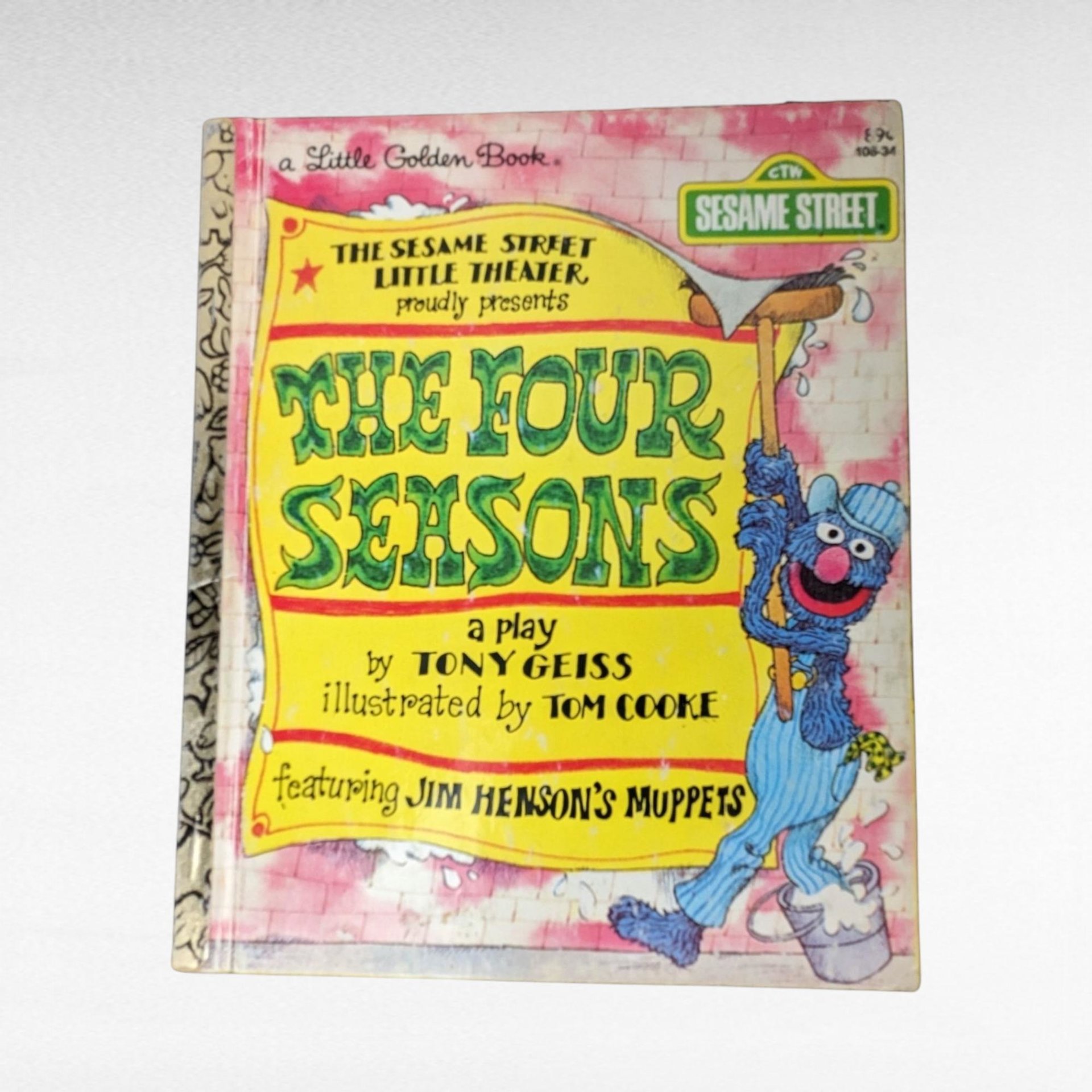 Vintage Sesame Street Little Golden Book Lot, Big Bird, Oscar, Cookie Monster, Four Seasons, Children's Books, Collectible Books