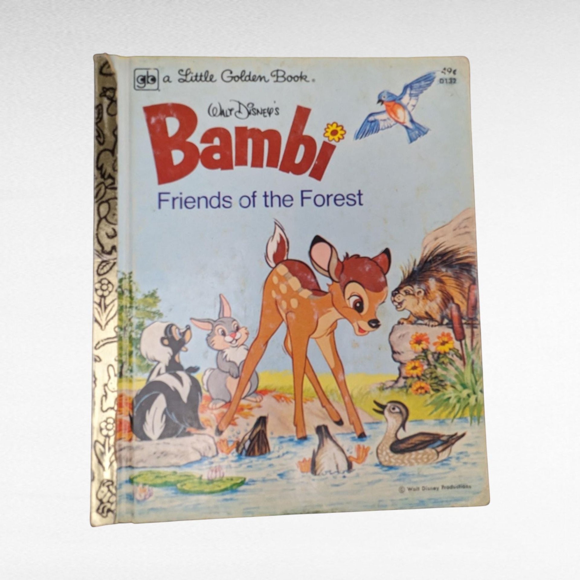 Vintage Disney Little Golden Book Lot, Pinocchio, Bambi, Fox and the Hound, Lady and the Tramp, Children's Books, Collectible Books