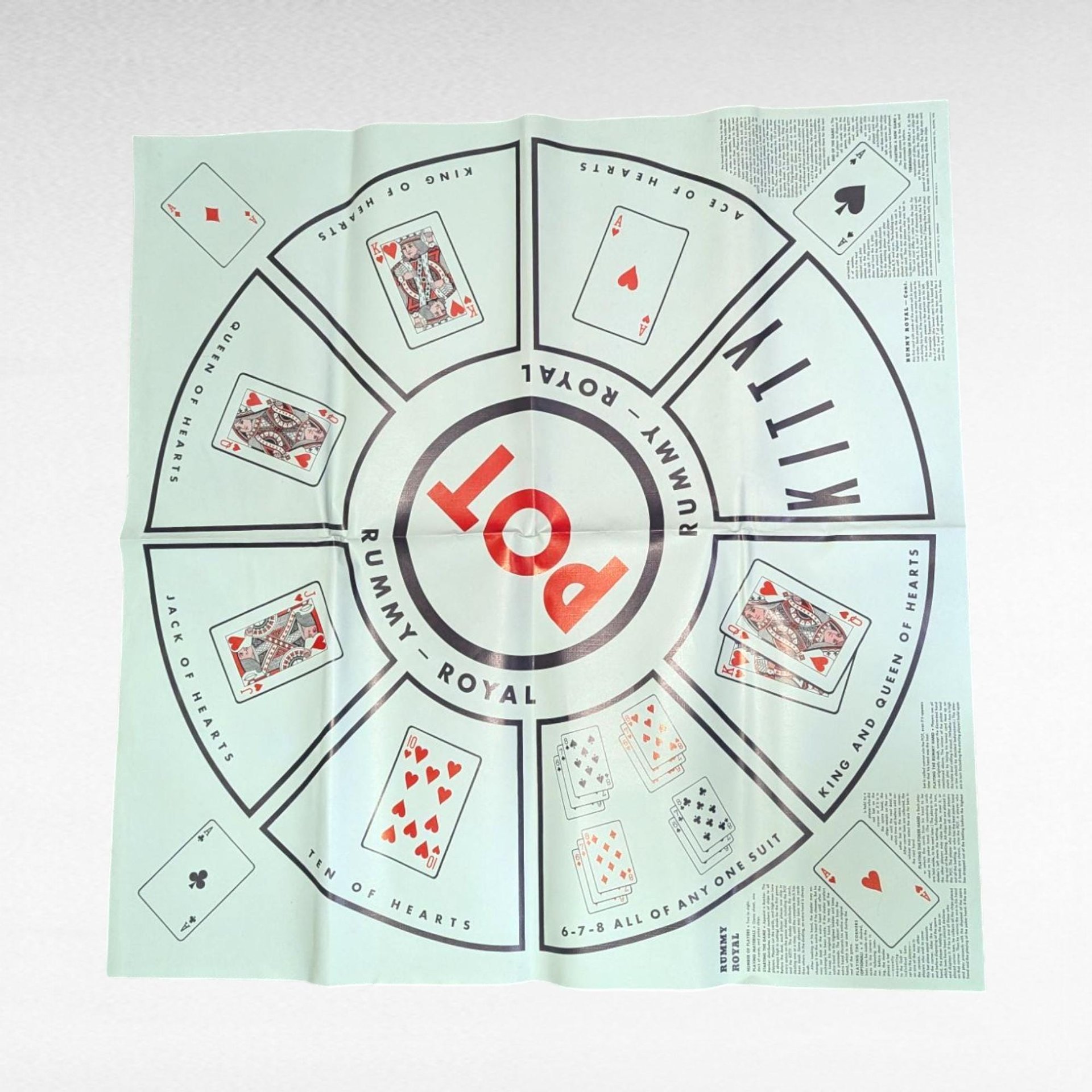 Vintage 1937 Whitman Rummy Royal Game Mat - Michigan Rummy - Family Fun Night - Collectible Game - Gift for Game Collectors