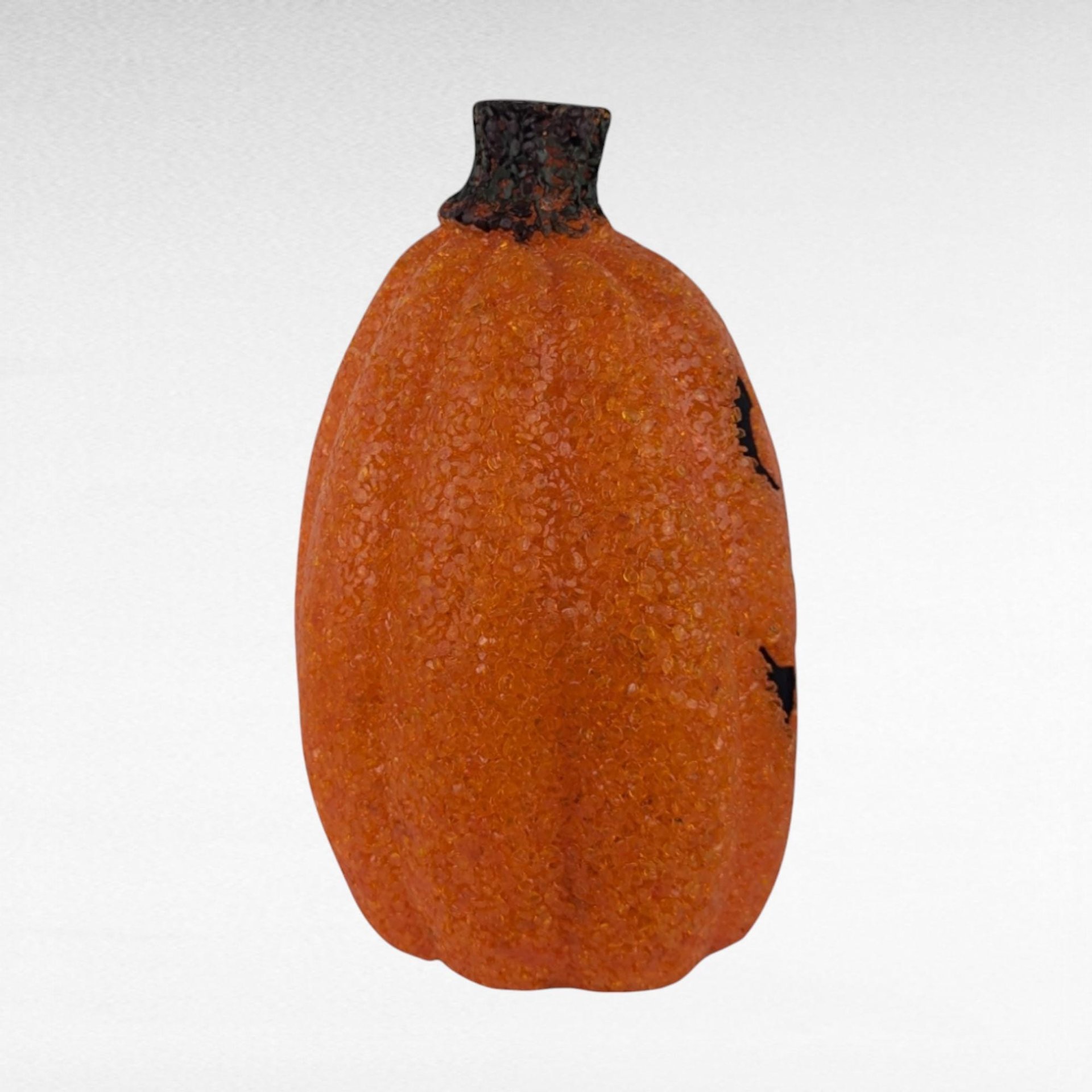 Vintage Popcorn Melted Plastic Light Up Jack O'Lantern, 10" Halloween Decoration, Retro Holiday Decor, Spooky Gift