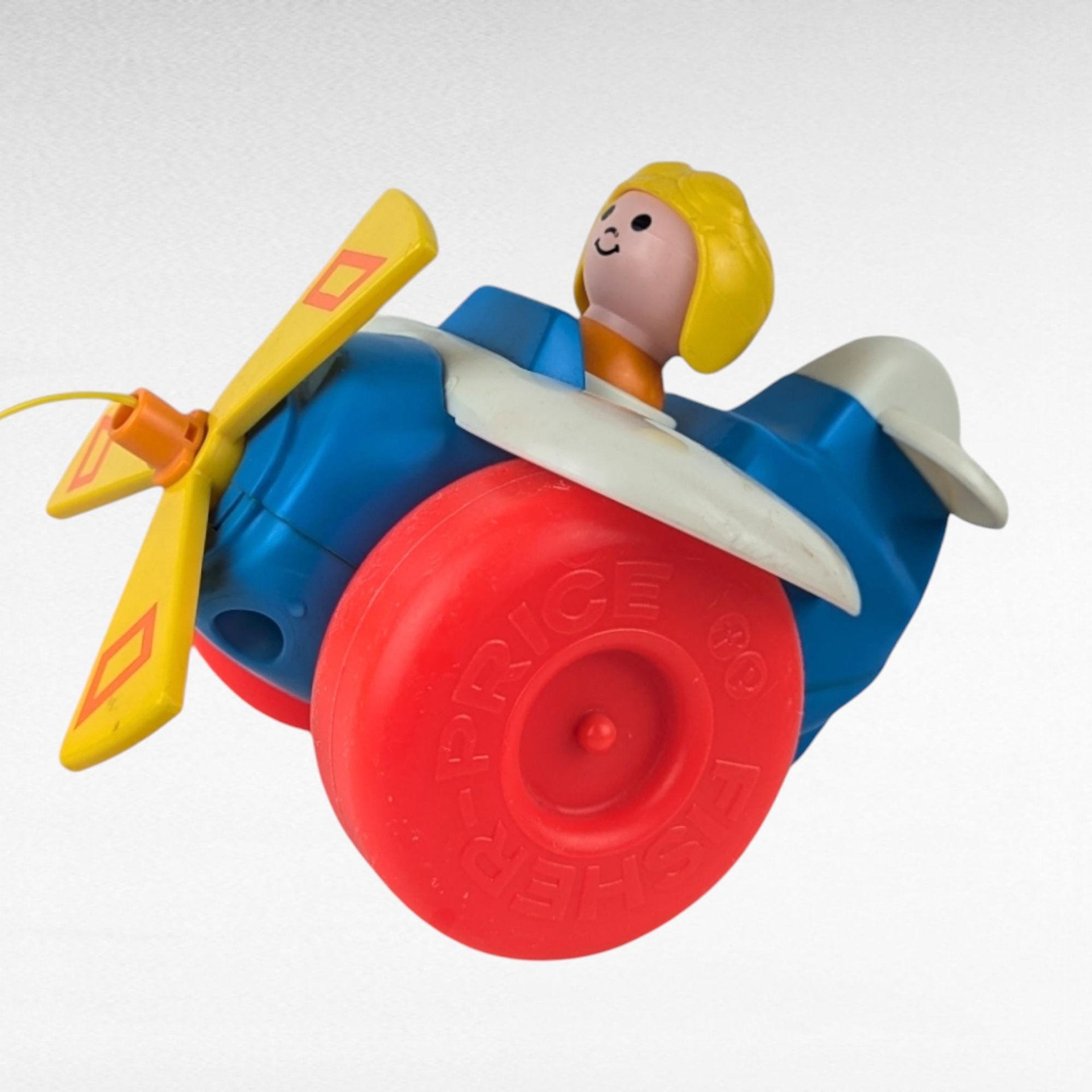 1980 Fisher-Price Little People Airplane with Pull Toy, Vintage Toys, Collectible Toys, Little People, Gift for Kids, Retro Toys