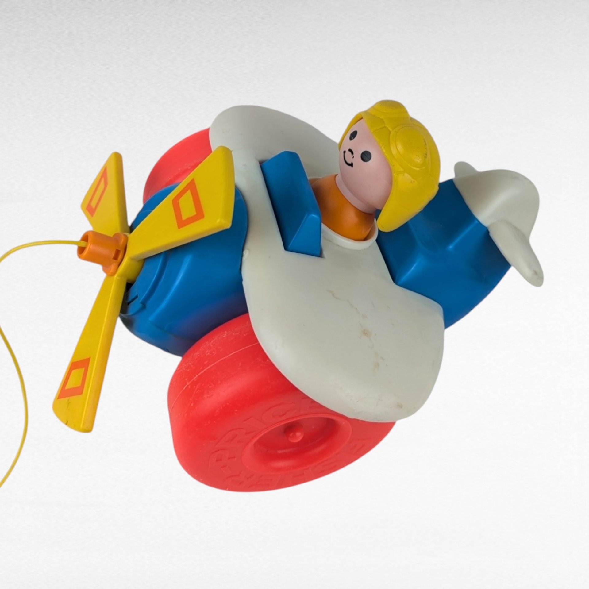 1980 Fisher Price Little People Airplane with Pull Toy. 
