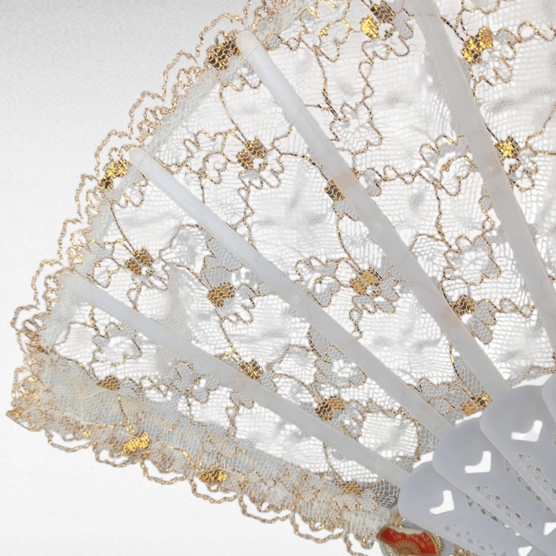 Vintage Lace Fan, Made in Japan, Elegant Hand Fan, Wedding Accessory, Bridal Gift, Dance Fan, Home Decor