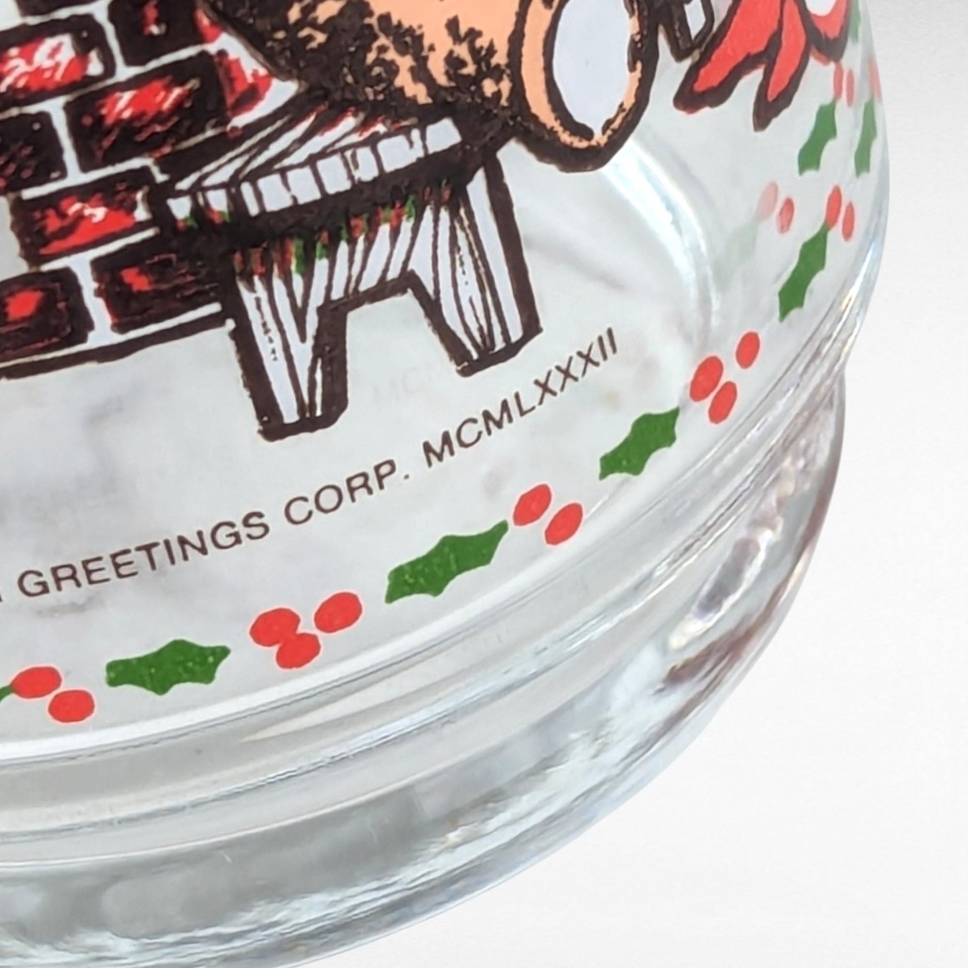 1982 Coca Cola Holly Hobbie Christmas Glasses, Vintage Set of 4 Collectible Holiday Drinkware, Gift for Nostalgia Lovers