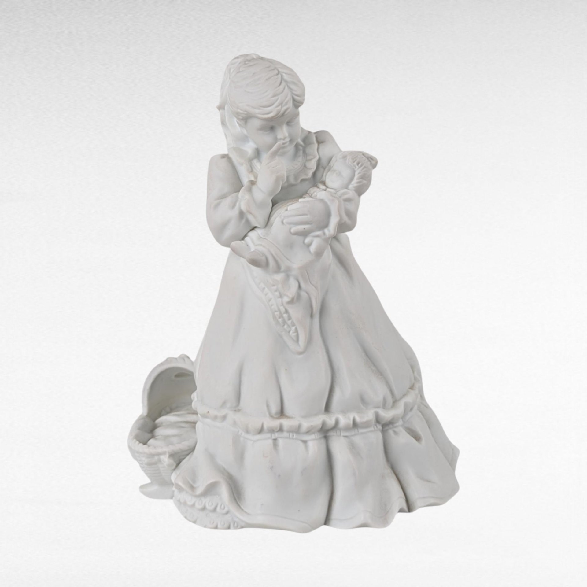Vintage Dept 56 Christmas Presents Figurine Set, Boy with Train, Girl with Doll, Winter Silhouette, Holiday Decor, Christmas Gift