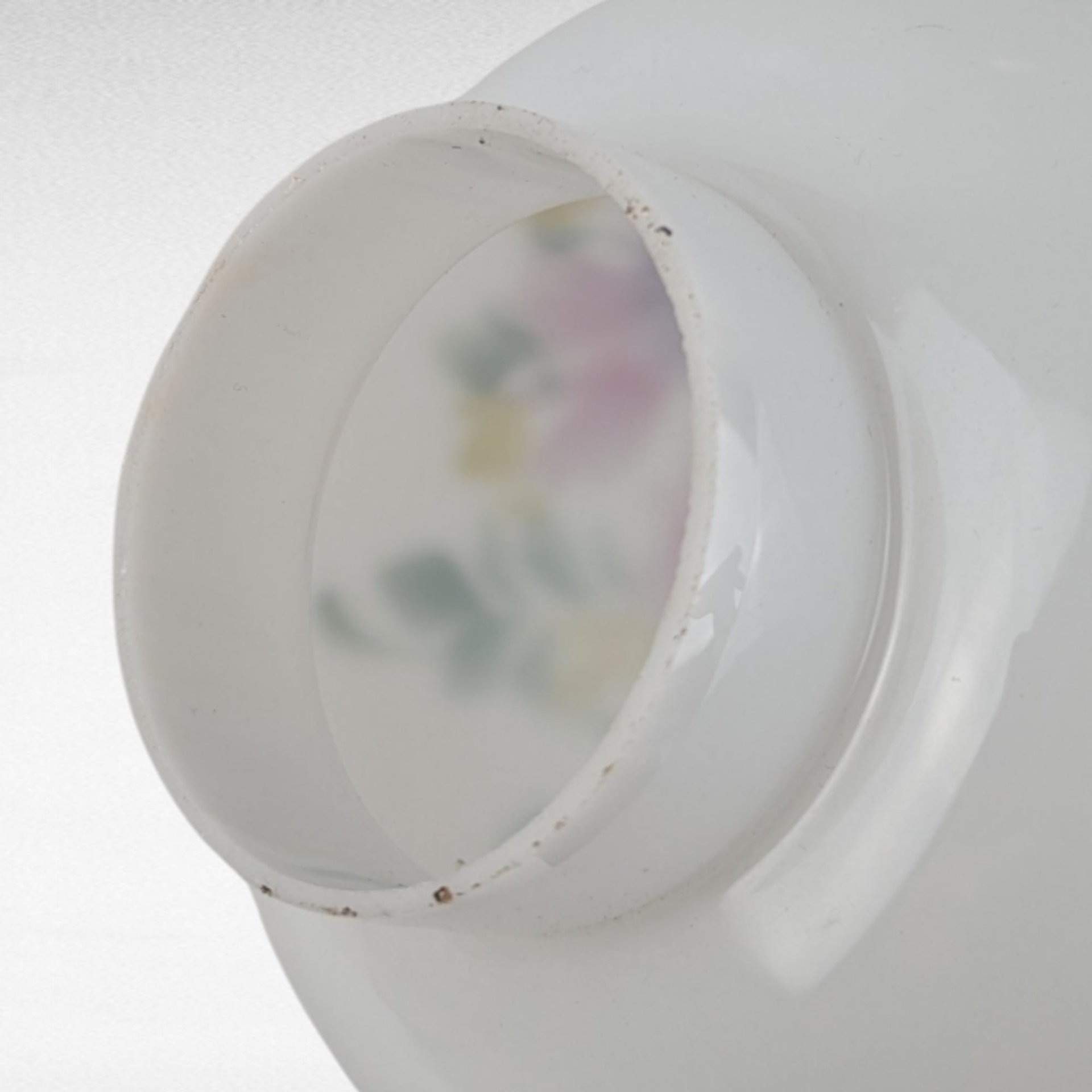 Vintage Floral Glass Lamp Shade, Hand Painted Lamp Cover, Replacement Shade,  Floral Decor,  Home Decor,  Vintage Lighting,  Glass Shade