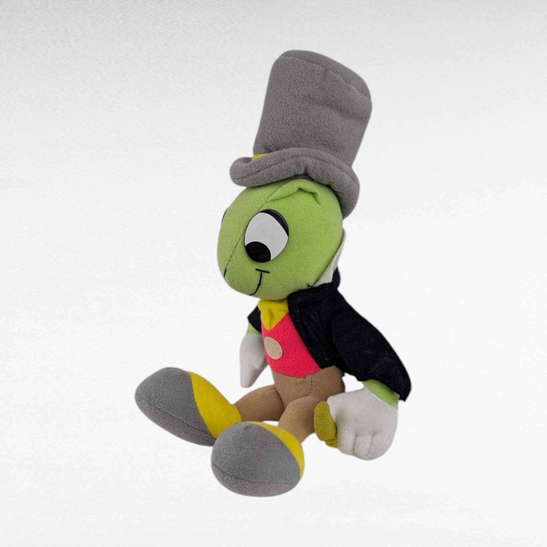 Vintage Walt Disney Jiminy Cricket Plush Toy, 10" Sitting Plush, Classic Disney Collectible, Gift for Disney Fans