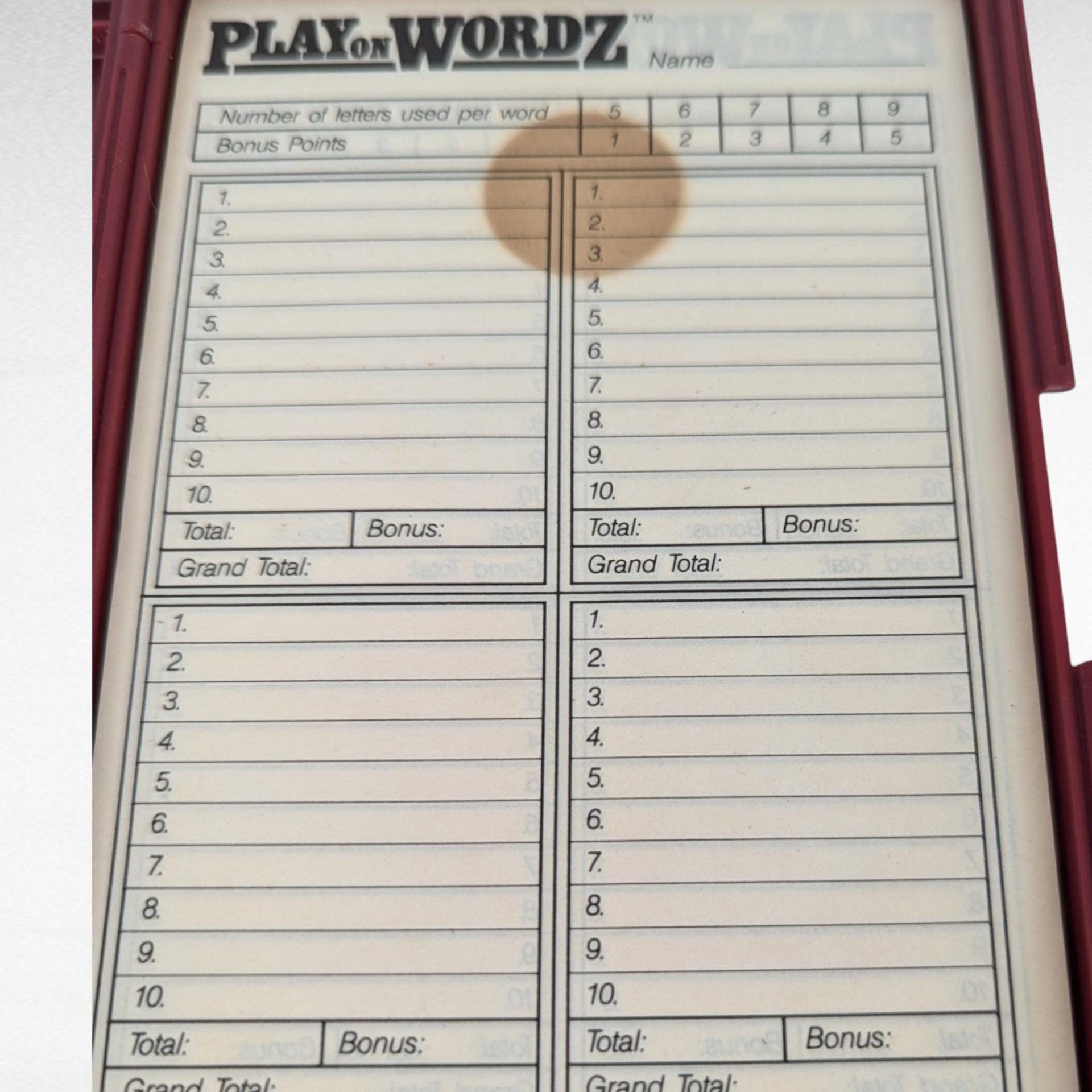 1986 Milton Bradley Travel Play on Wordz Game, Vintage Word Building Game, Family Fun, Road Trip Entertainment, Gift for Game Collectors