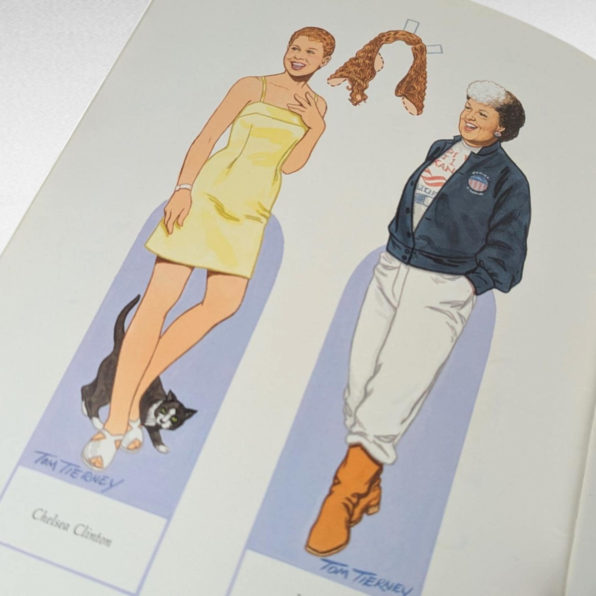 1994 Tom Tierney Bill Clinton, Former President Paper Doll Book, Unused Vintage Collectible, Presidential Family Paper Dolls
