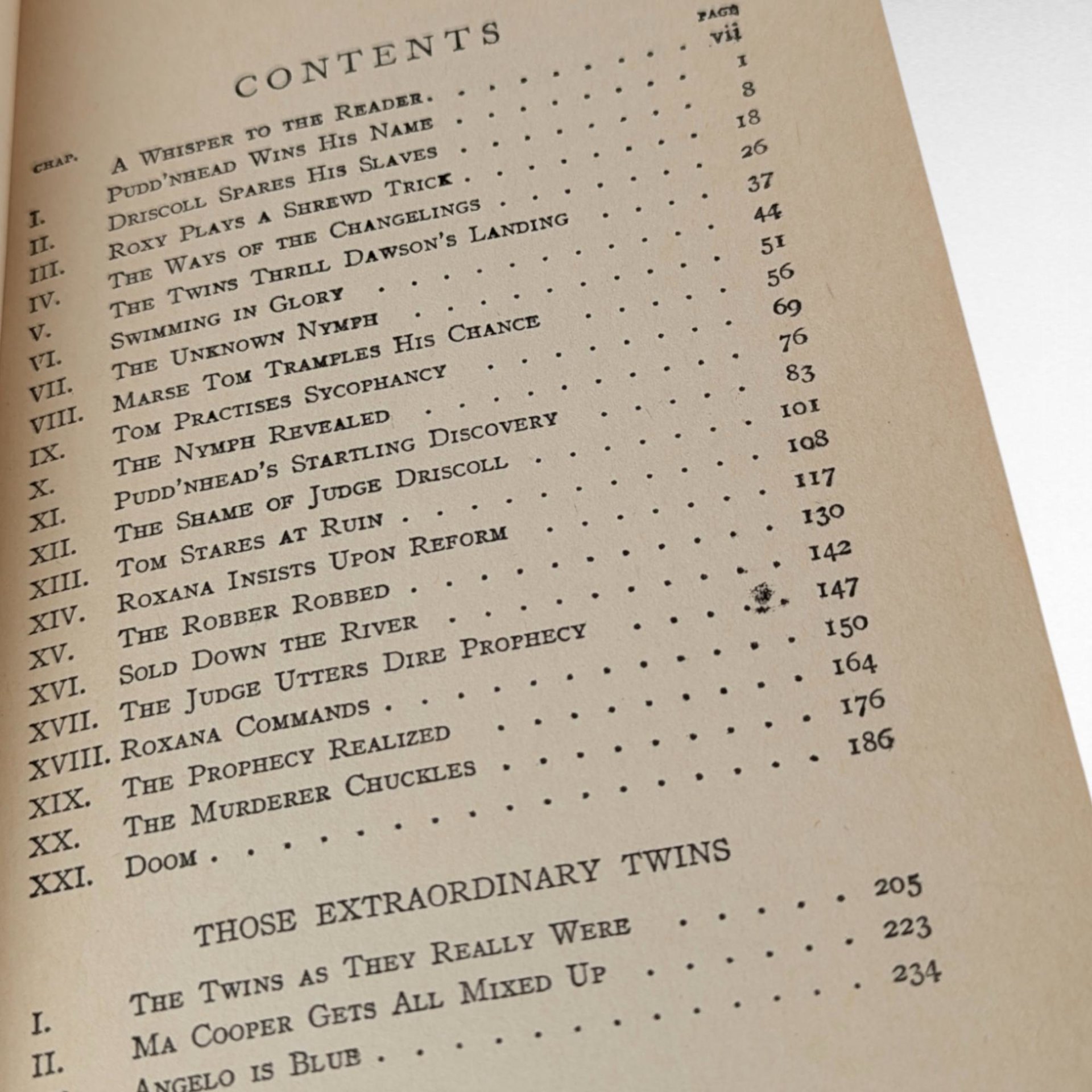 1922 Pudd'nhead Wilson, Mark Twain Complete Works, Antique Hardcover Book, Vintage Literature Gift