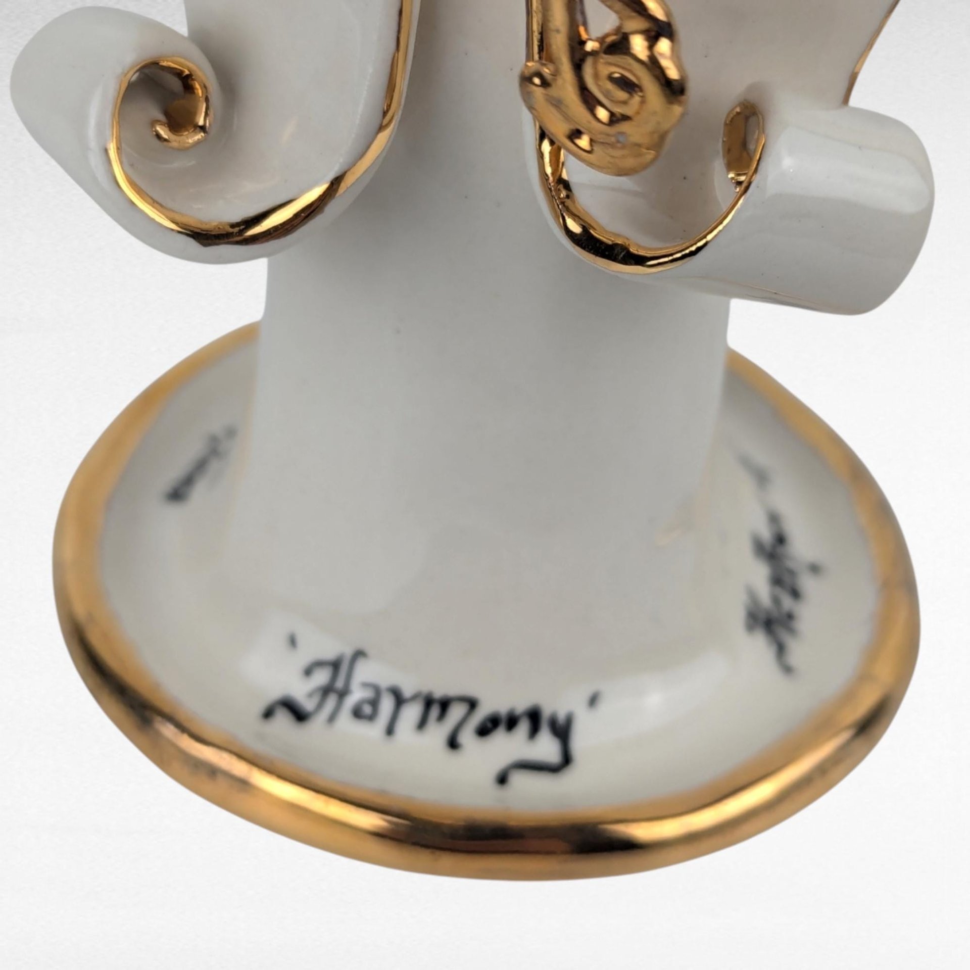2001 Blue Sky Clayworks Heather Goldminc "Harmony" Candle Holder, Vintage Ceramic Figurine, Home Accent