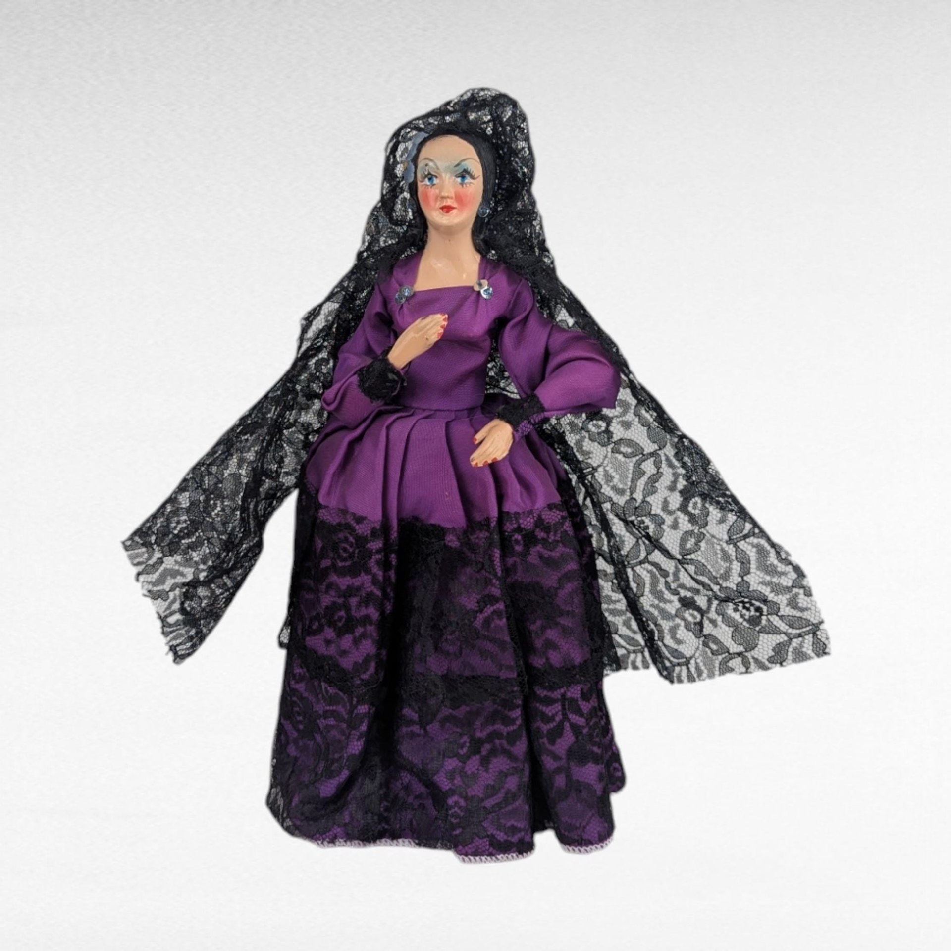 Vintage Spanish Doll in Purple