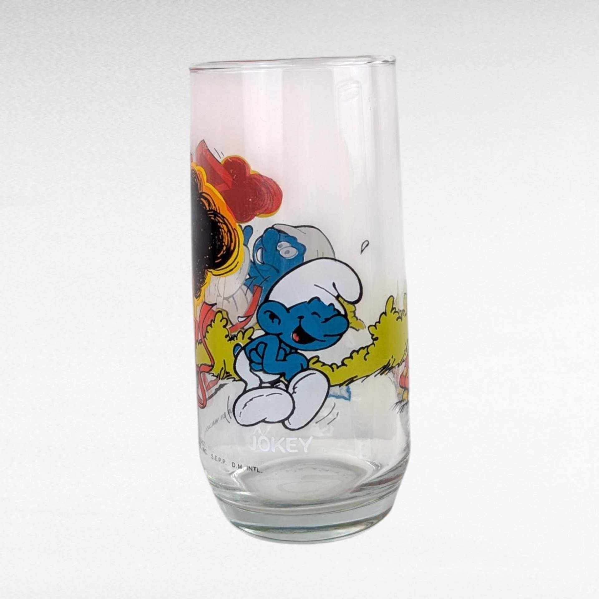 Vintage 1982 Smurf Tumblers, Set of 4, Papa, Jokey, Gargamel, Handy Smurf, Collectible Smurf Glasses, Gift for 80s Nostalgia