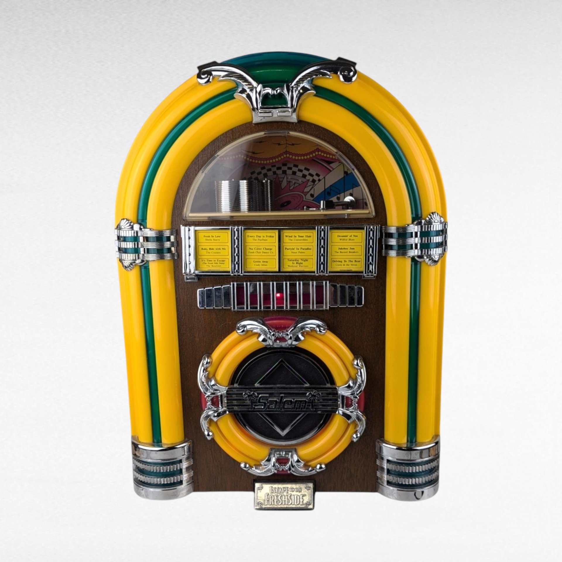 Vintage Salem Freshside Collector Edition Radio, Cassette Player, 14" Retro Jukebox Style, Working, Gift for Music Lovers