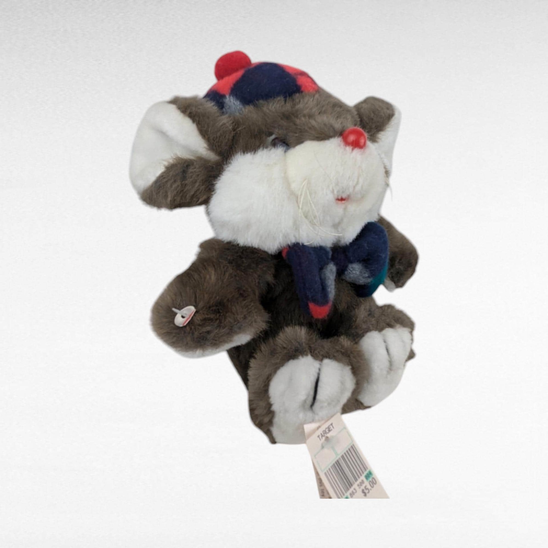 Vintage Target Dayton Lil' Tweaks Christmas Mouse Plush, 9" Holiday Stuffed Animal, Collectible Plush Toy, Gift for Collector