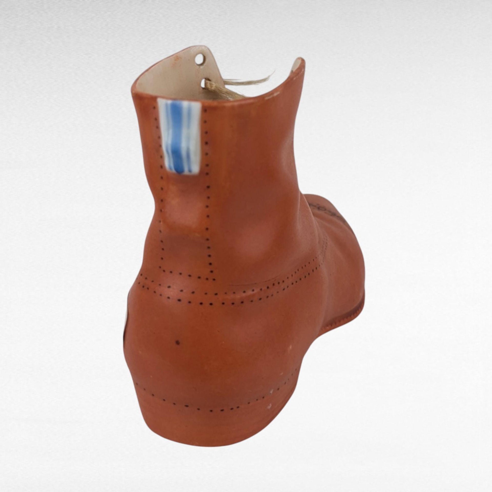 Vintage Royal Bayreuth Men's Ceramic Shoe Figurine, Trinket Holder, Dresser Decor, Shoe Collector Gift