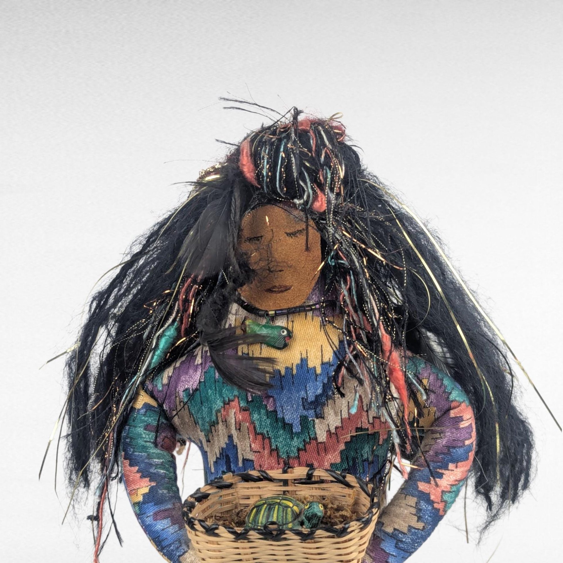1996 Patty Kune Handmade Folk Art Doll, Native American Inspired Doll, Collectible Doll, Folk Art, Handmade Doll, Unique Gift, Ethnic Decor