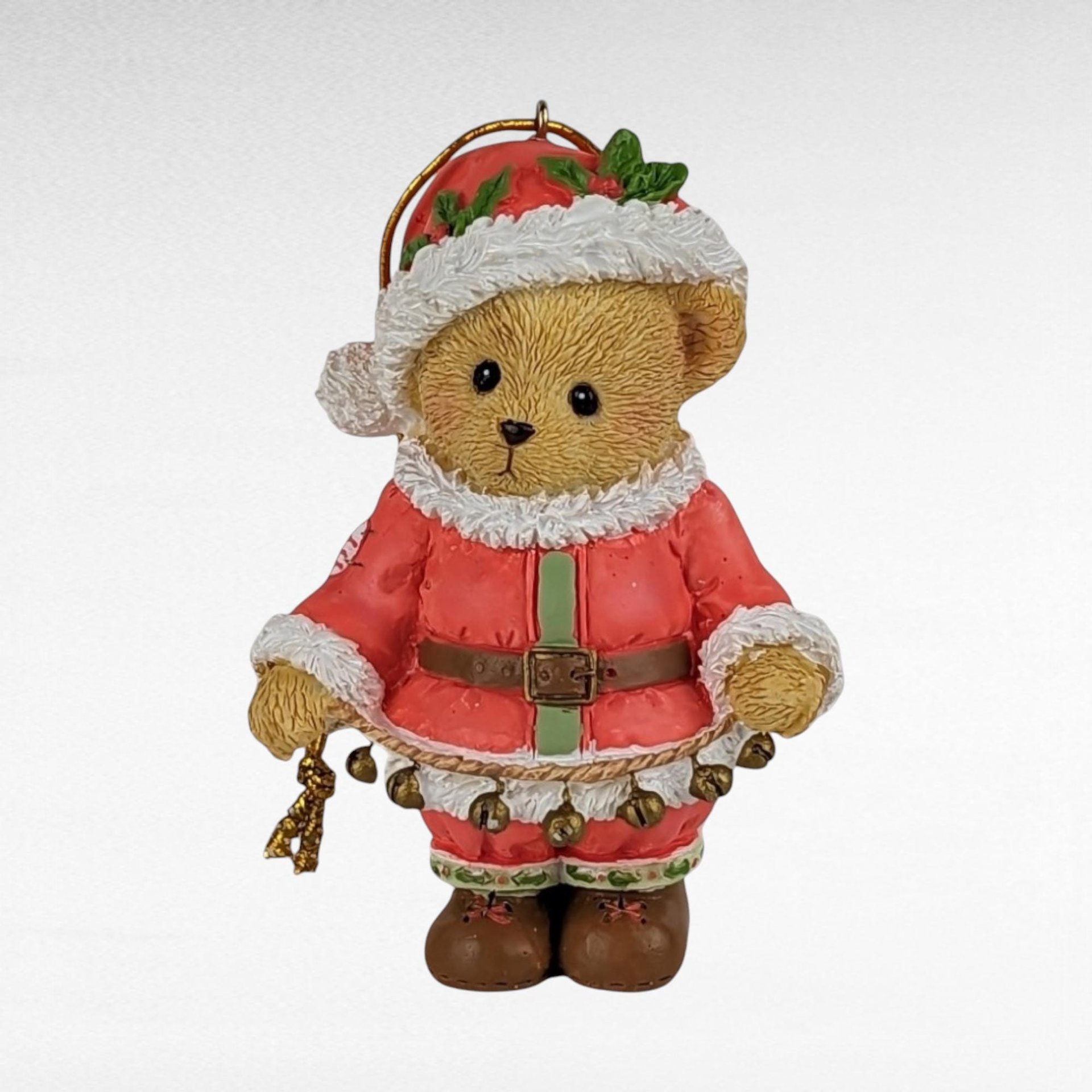 Vintage Cherished Teddies Figurines, Ornaments, 1992-1997, Santa Teddy, Hannah Autumn Brings, Holly, Stocking Bear, Gift for Collector