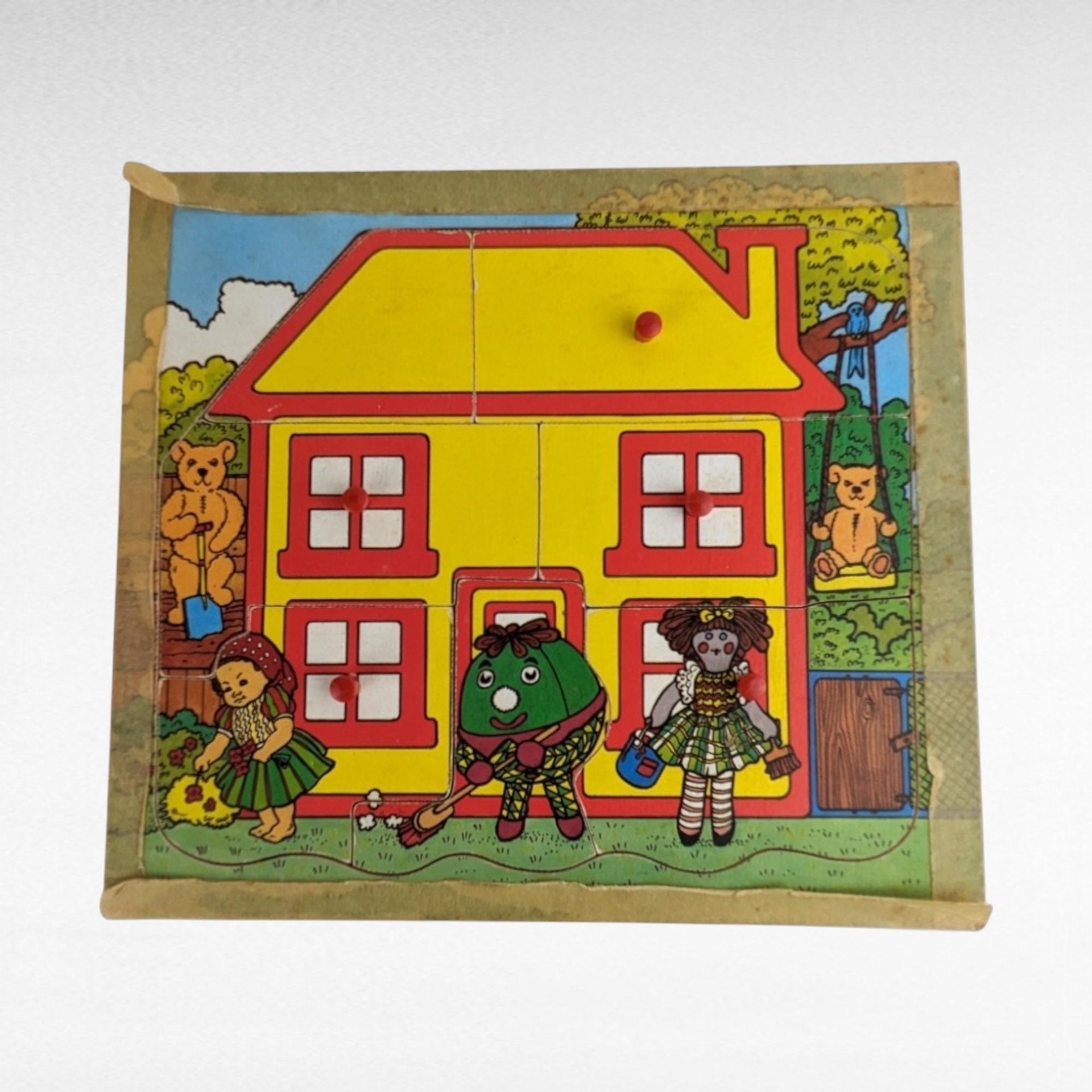 Vintage Children's Puzzle Lot, Garfield, Dopey, Wooden Jigsaw, 1970s-80s Toys, Collectible Puzzles, Gift for Kids, Nostalgic Decor