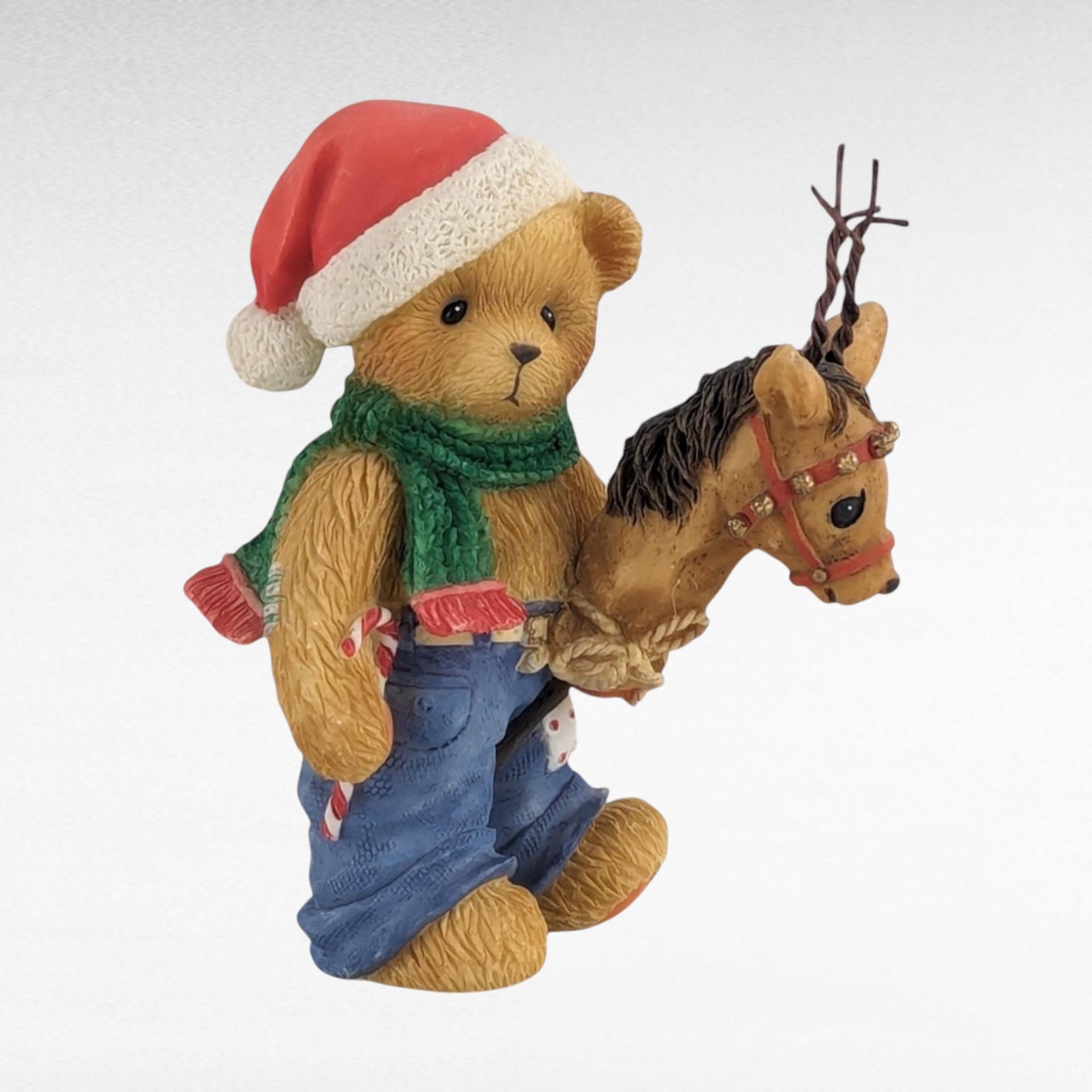 Vintage Cherished Teddies Figurines, Christmas Ornaments, Collectible Bears, 1990s-2000s, Gift for Collector, Nostalgic Decor