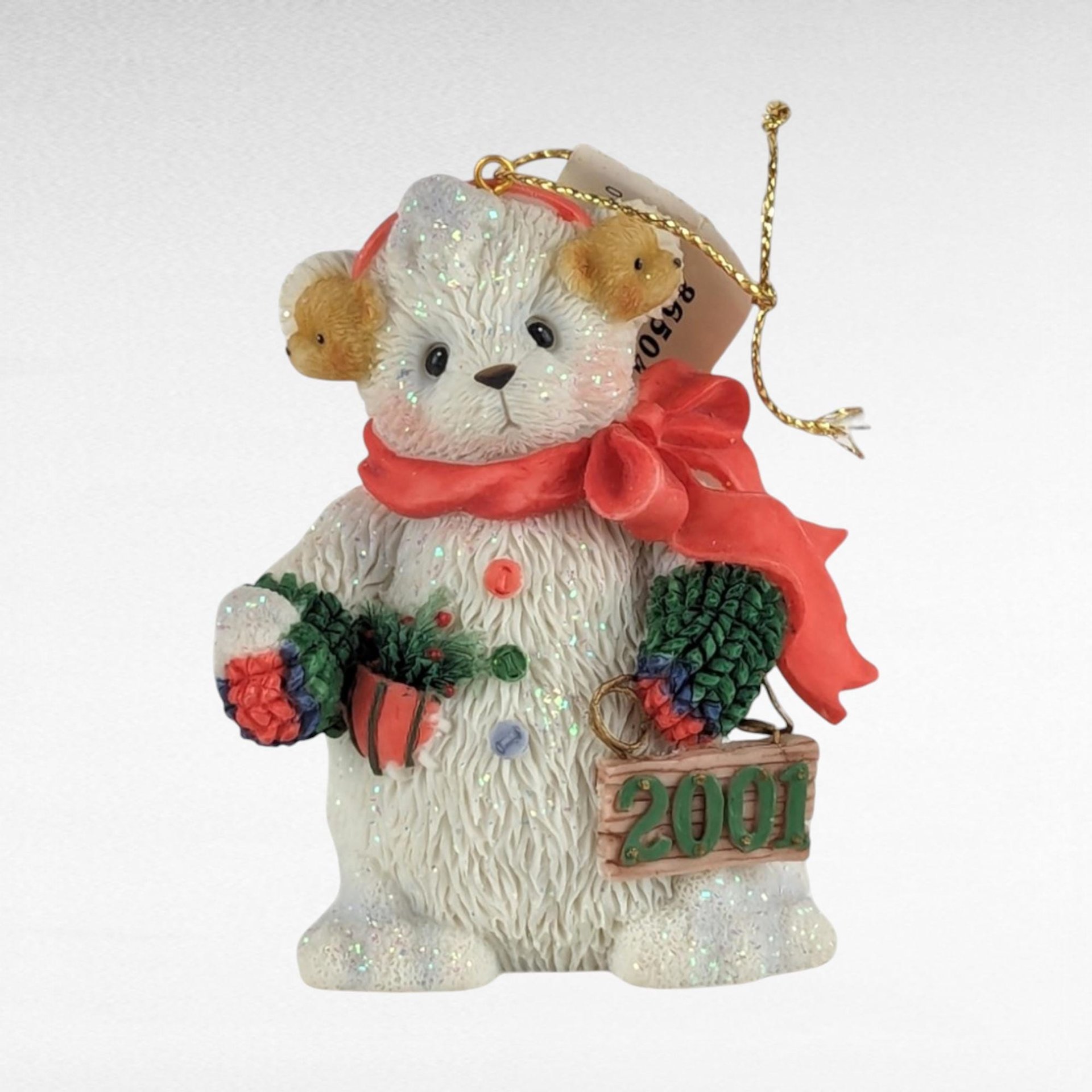 Vintage Cherished Teddies Figurines, Christmas Ornaments, Collectible Bears, 1990s-2000s, Gift for Collector, Nostalgic Decor
