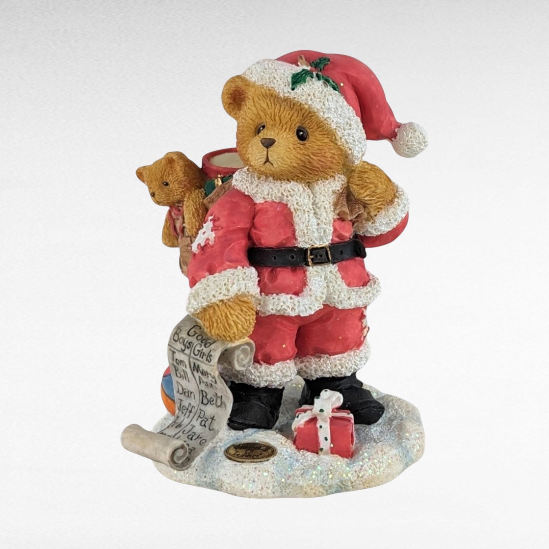 Vintage Cherished Teddies Figurines, Christmas Bears, Collectible Figurines, 1990s-2000s, Gift for Collector, Holiday Decor