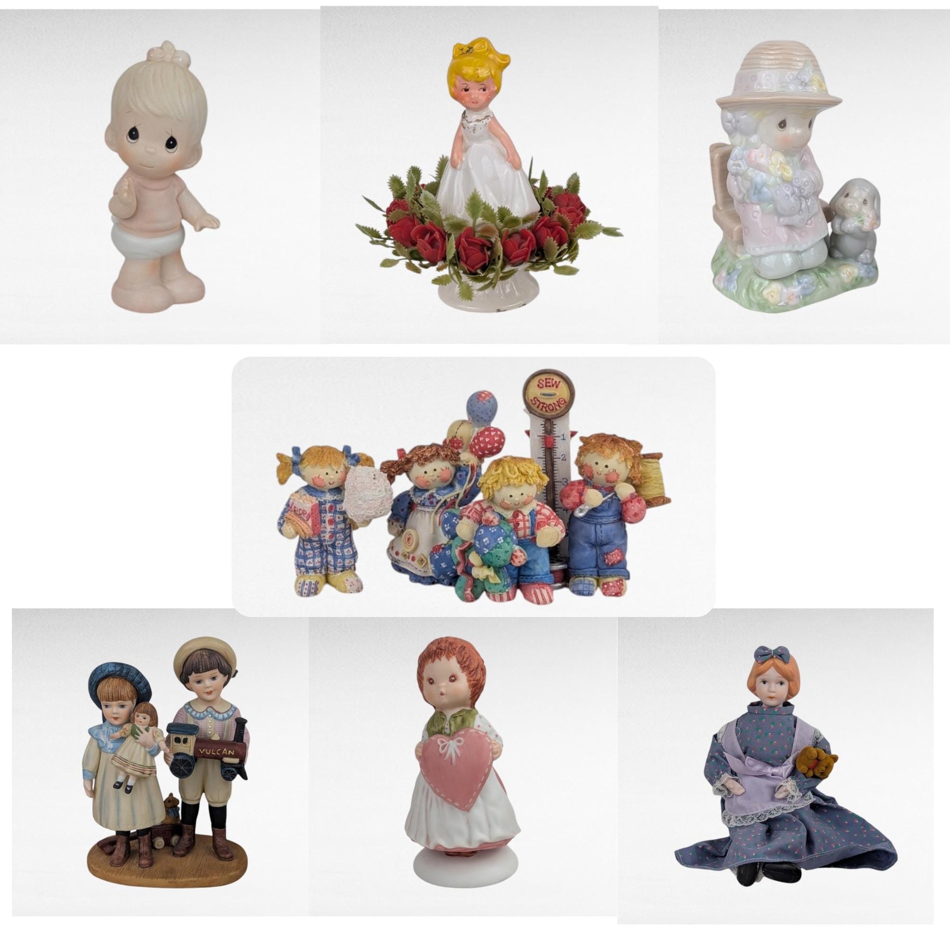 Vintage Figurine Lot - Precious Moments, Inarco, Jan Hagara, & More