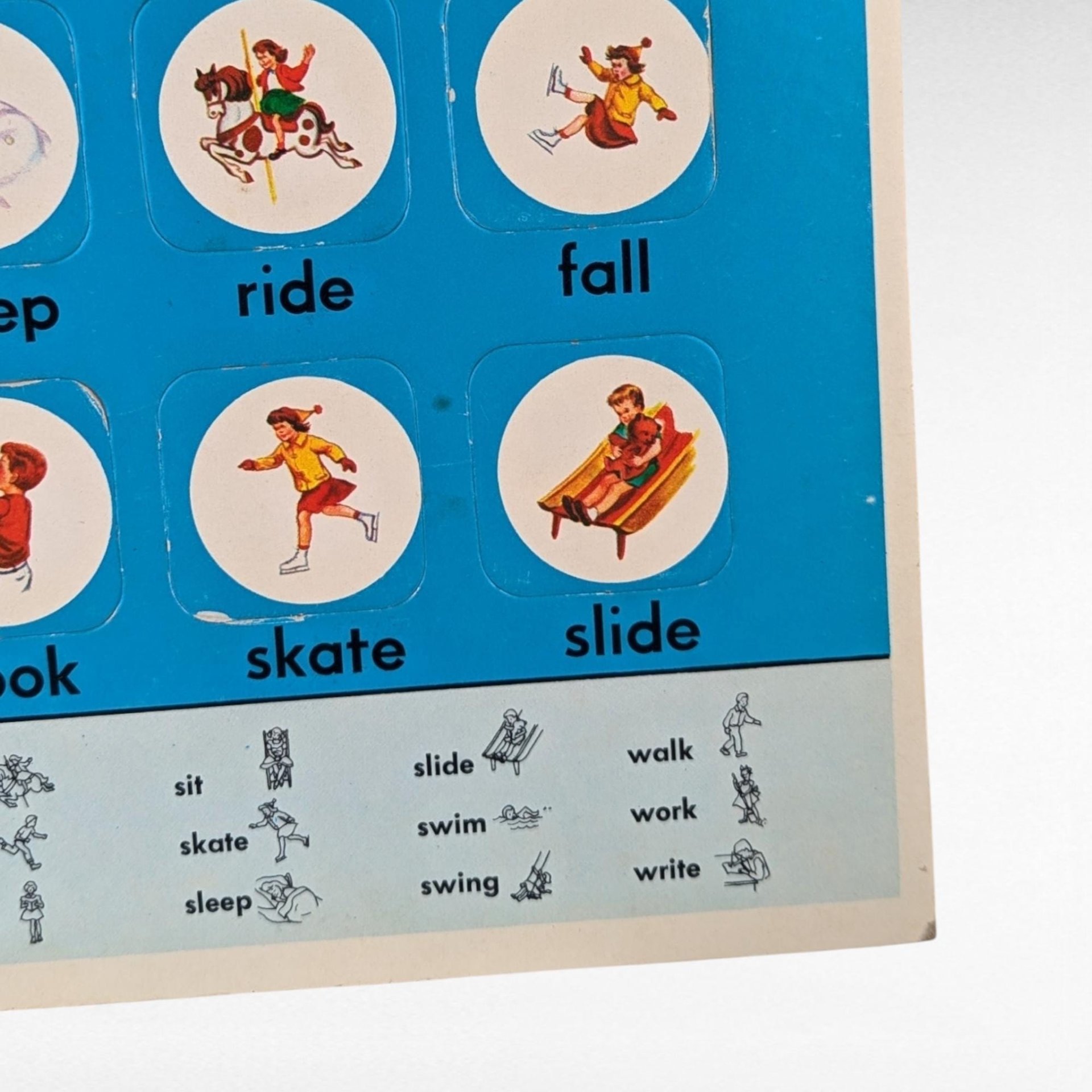 Vintage Whitman Help Yourself Picture Word Puzzles, 1961 No. 1 & 3, Educational Toys, Preschool Learning, Kids Room Decor
