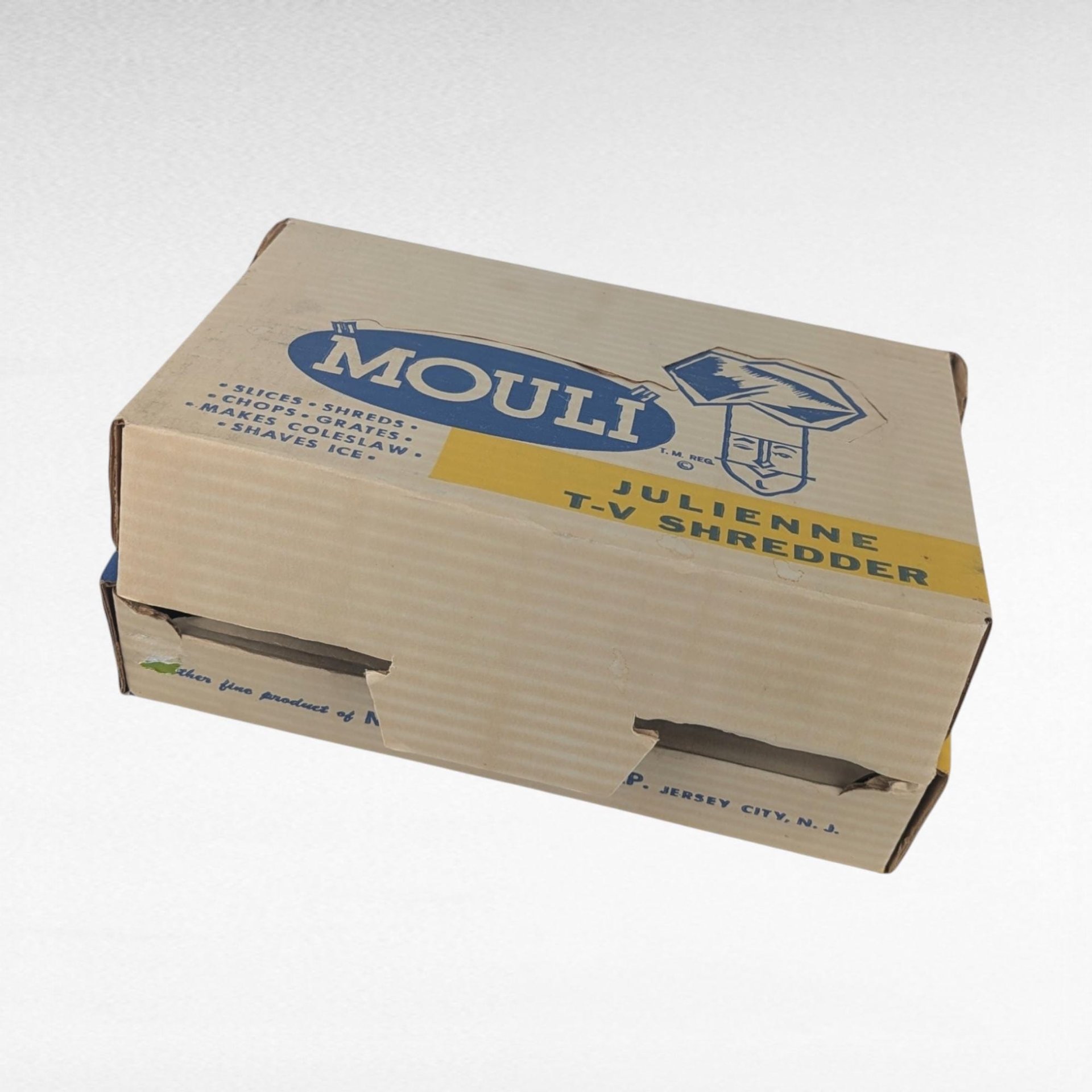 Vintage Mouli Julienne T-V Shredder with 4 Blades, Unused Condition, Retro Kitchen Gadget, Gift for Foodie, Culinary Enthusiast