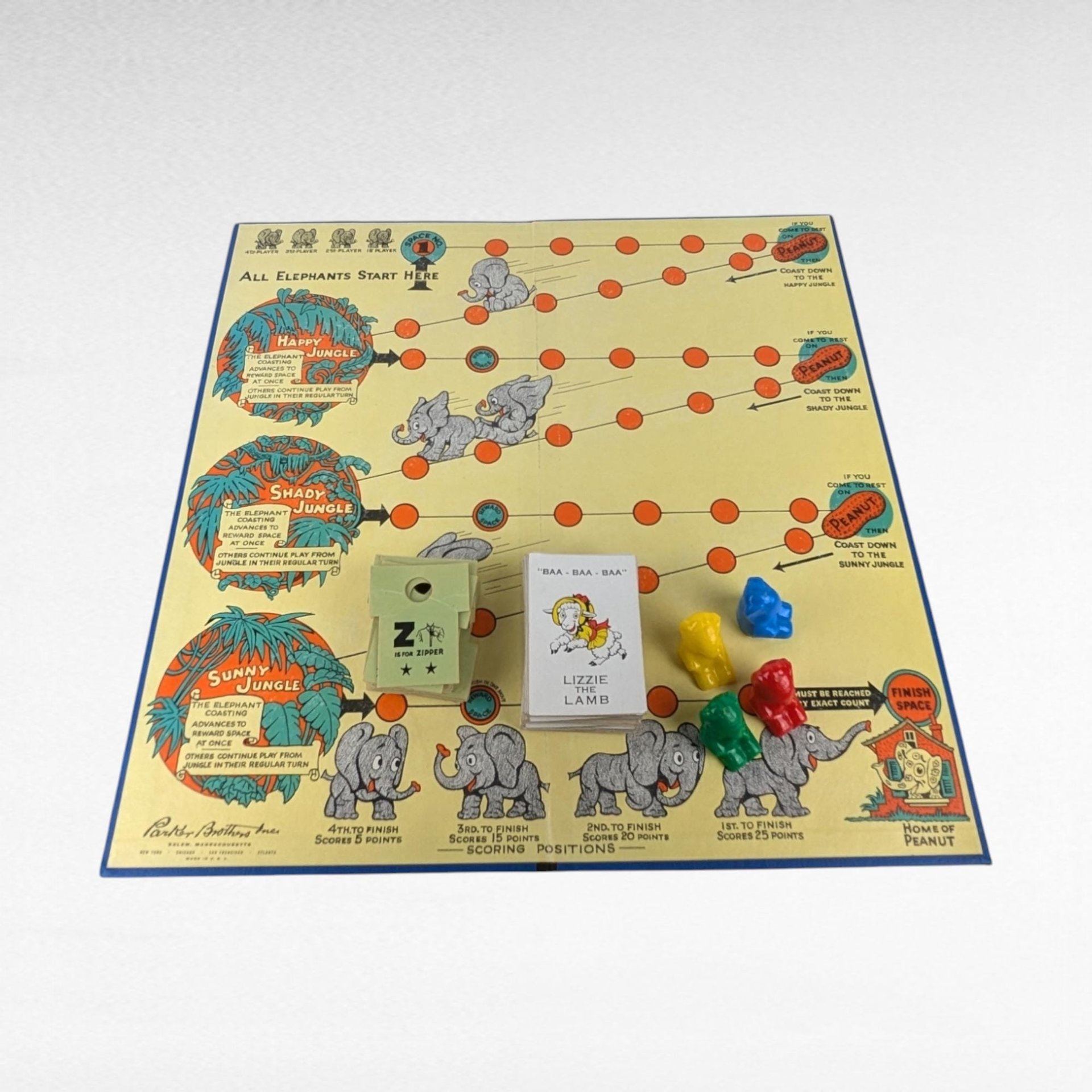 1958 Vintage Children's Hour Game, Parker Brothers Game, Complete Family Game, Collectible Board Game, Gift for Game Collectors