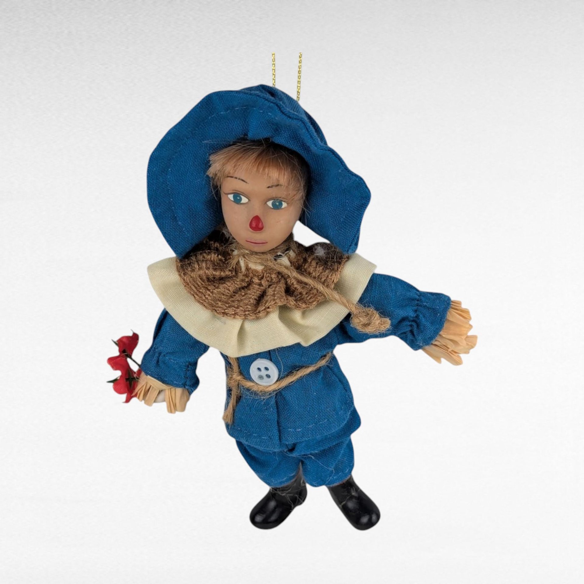 Vintage Wizard of Oz Ornament Lot - Hallmark Horse of a Different Color, Kurt Adler Scarecrow - Collectible Holiday Decor