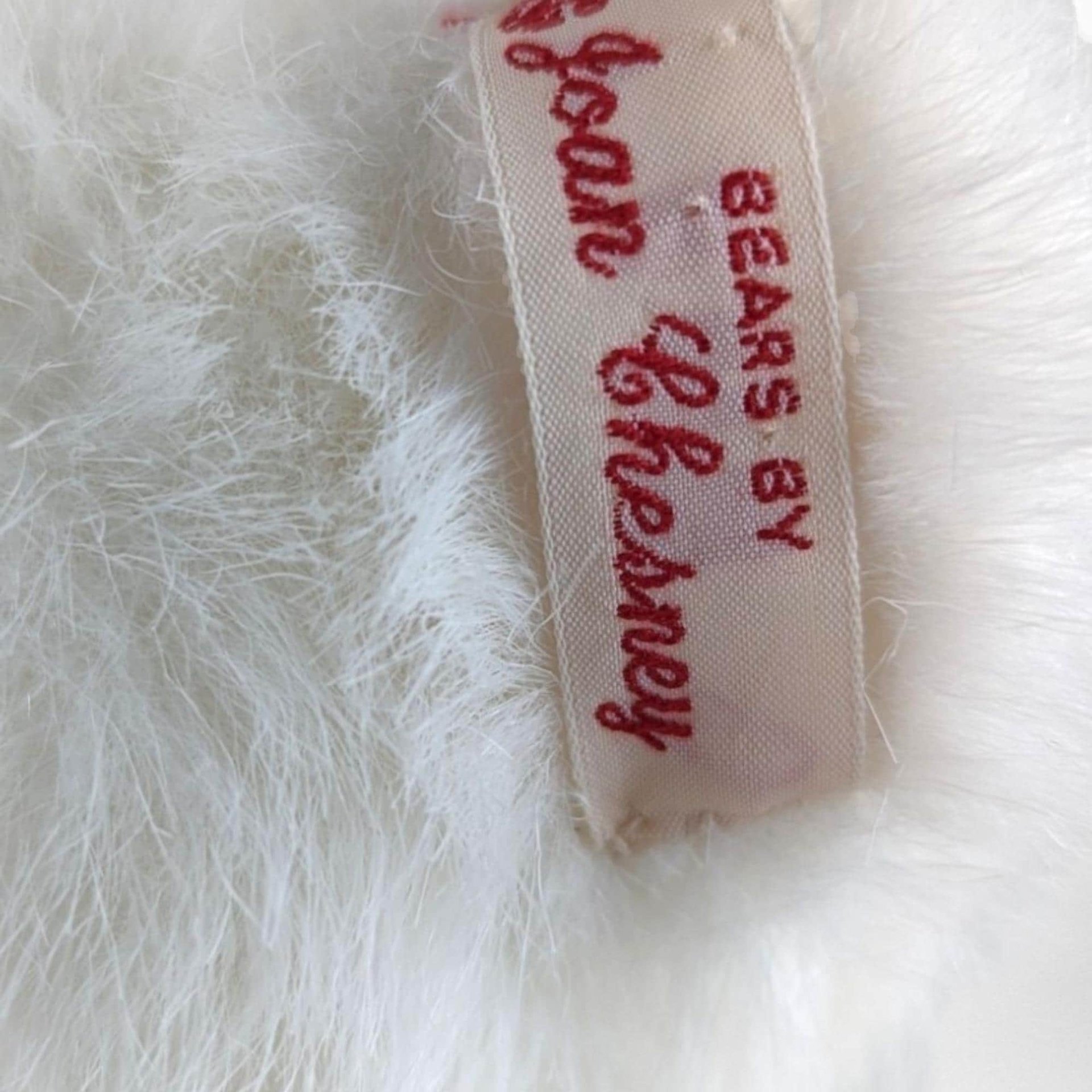 Vintage White Teddy Bears, Joan Chesney Jointed Bear, Berkeley Designs Floral Bear, Collectible Plush Toys, Gift for Collector