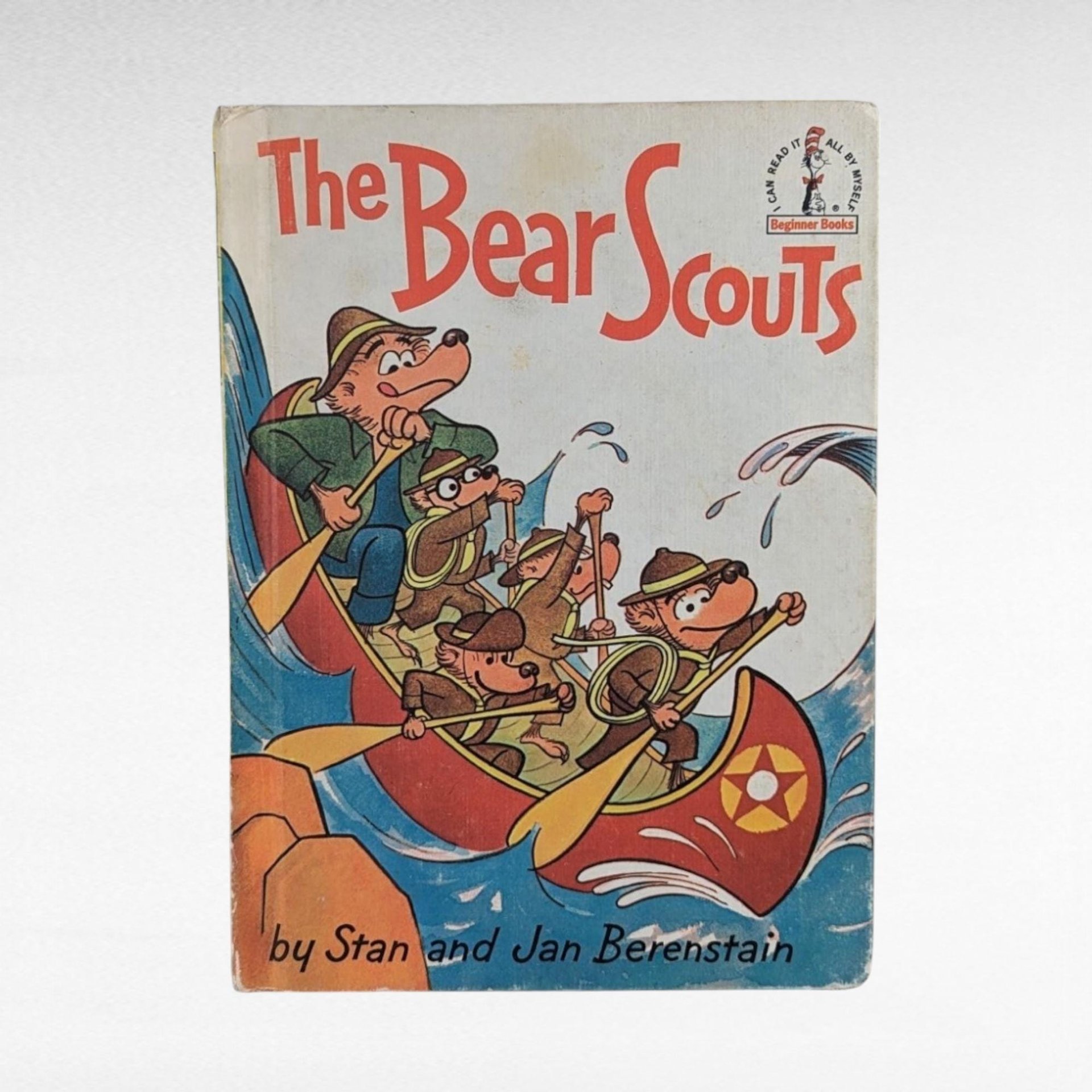 Vintage Berenstain Bears Books and Picture Frame Lot - 1960s Children's Literature - Bear Scouts, Vacation - Collectible Berenstain Bears