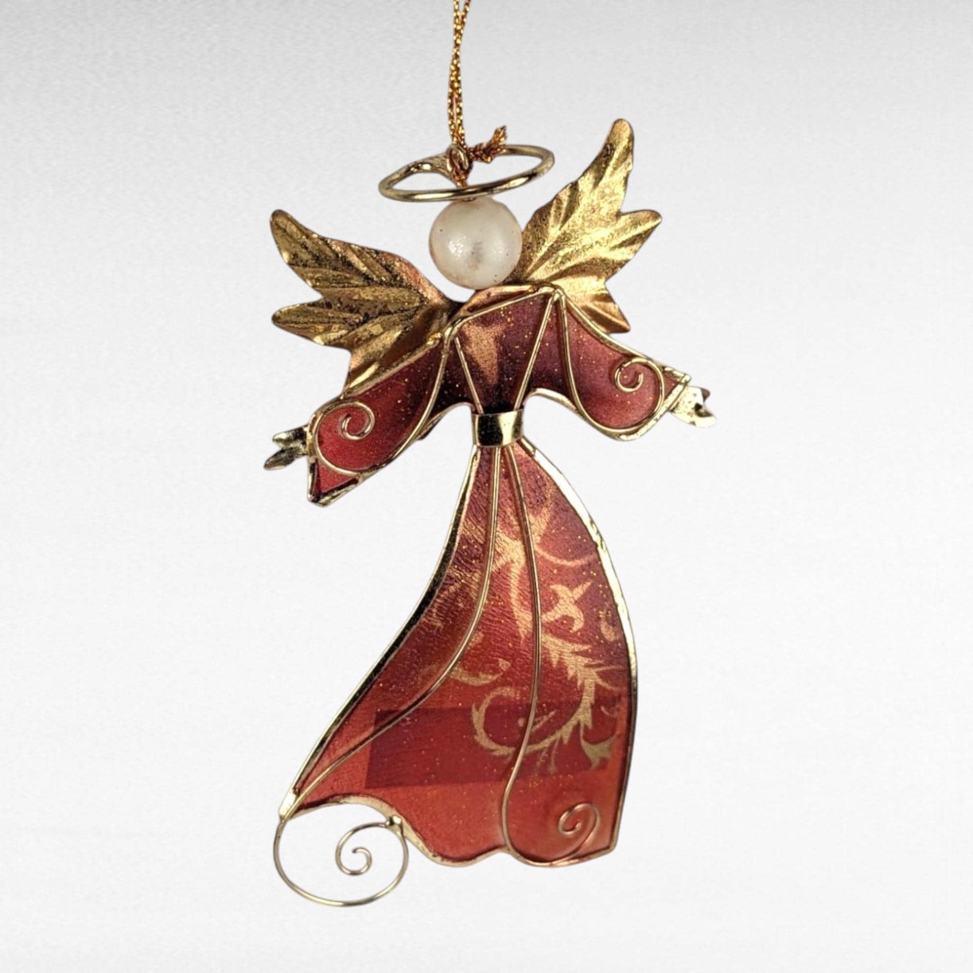 Vintage Angel Christmas Ornament Lot, Lace Angel Toppers, Enesco 2000 Angel, Shell Ornament, Holiday Decor, Angel Collector Gift