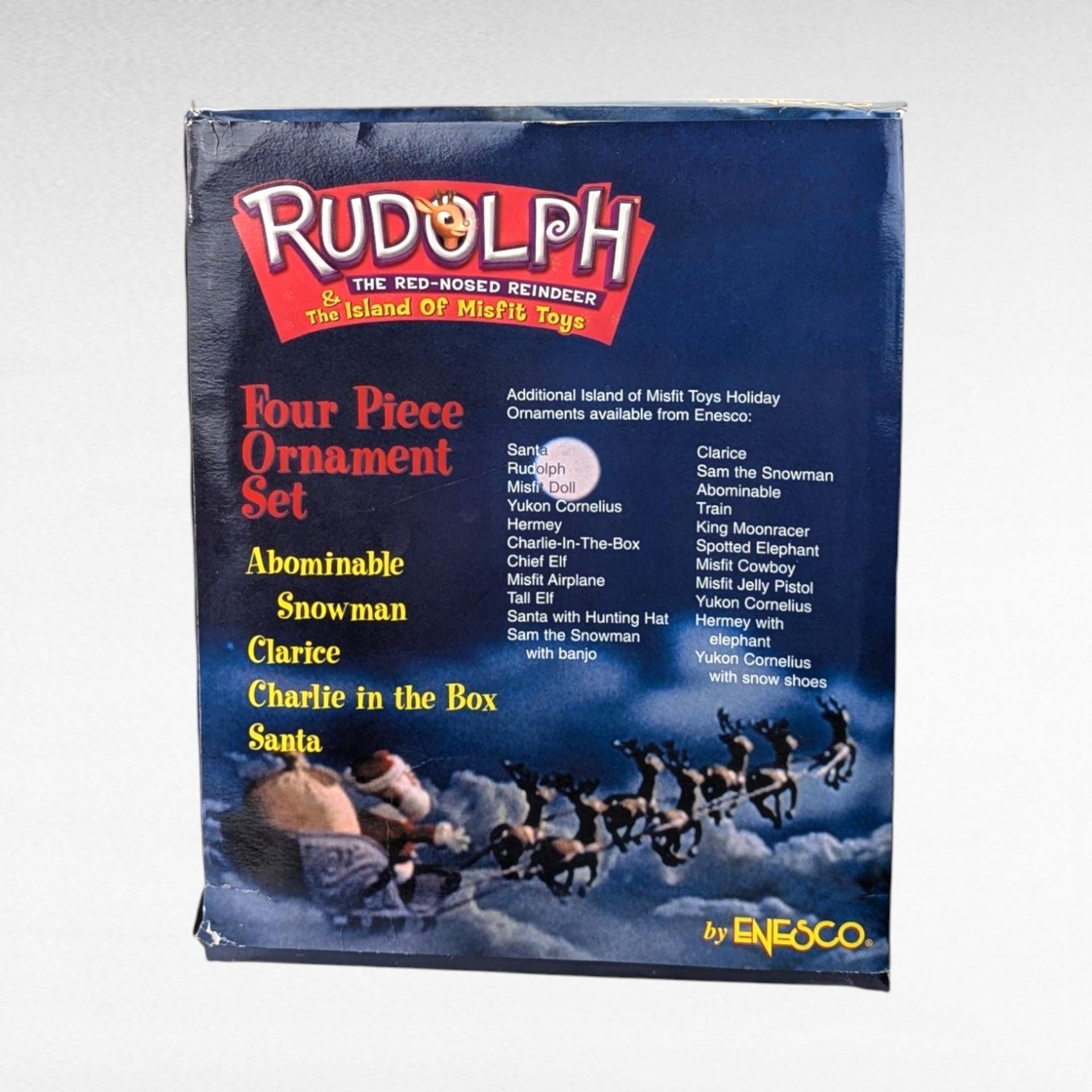 2000 Enesco Rudolph Ornament Set, Misfit Toys, 4 Piece, New in Package, Christmas Decor, Collectible Ornaments