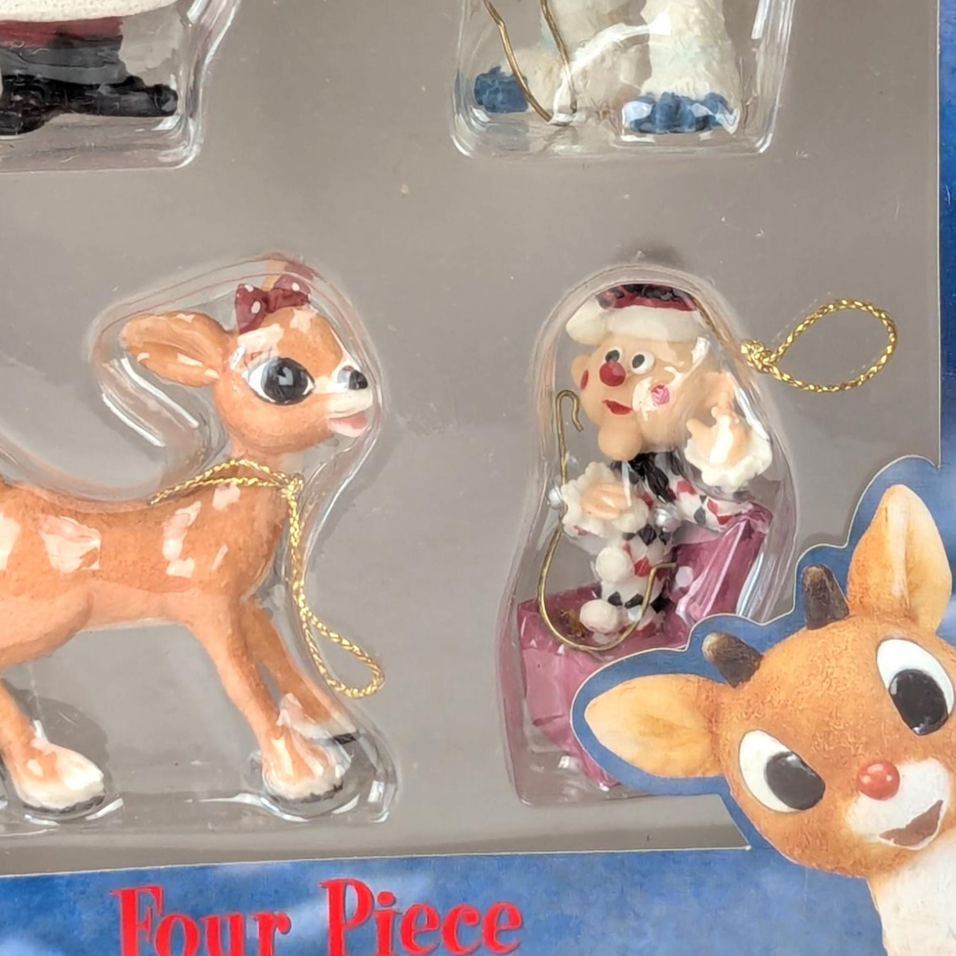2000 Enesco Rudolph Ornament Set, Misfit Toys, 4 Piece, New in Package, Christmas Decor, Collectible Ornaments