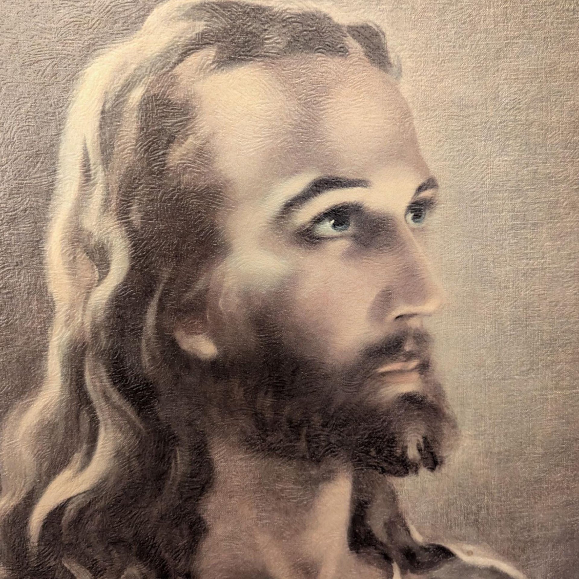 1940 Warner Sallman Head of Christ Lithograph, Framed Religious Art, Vintage Christian Decor, Gift for Church, Inspirational Wall Art