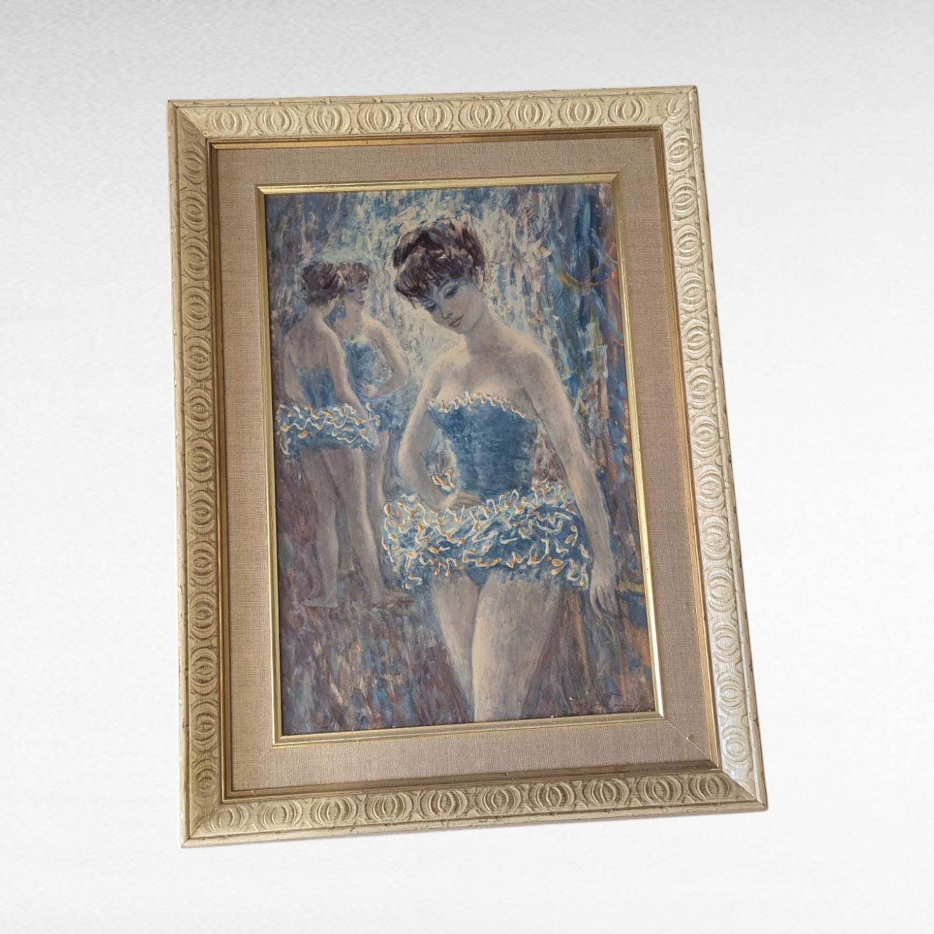 Vintage Ballerina Prints, Pair of Framed Wall Art, Ballet Decor, Dance Studio Art, Gift for Dancer, Vintage Ballet Art