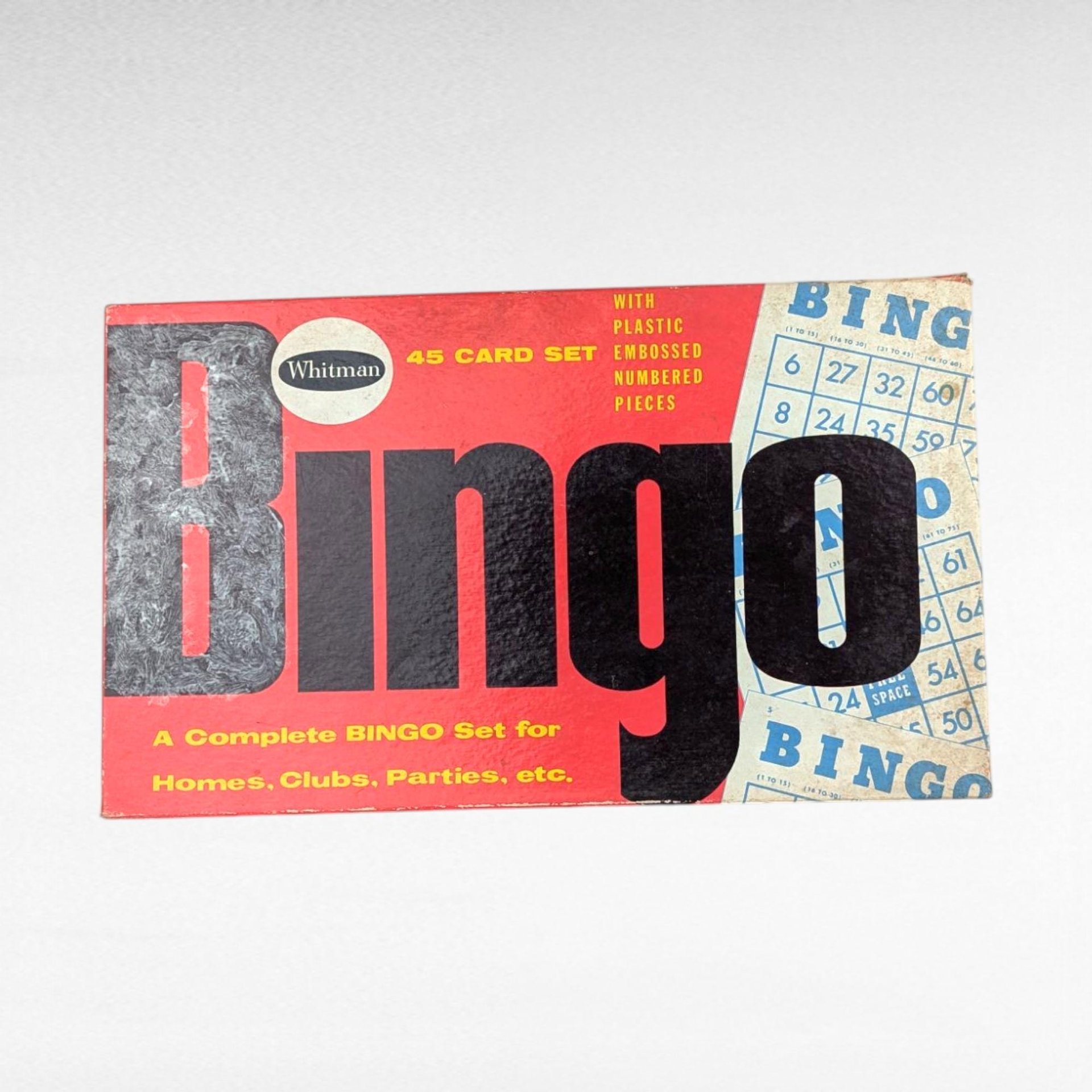 Vintage Whitman Bingo Game - 45 Cards - Family Fun Night - Collectible Game - Gift for Game Collectors - Missing 2 Pieces