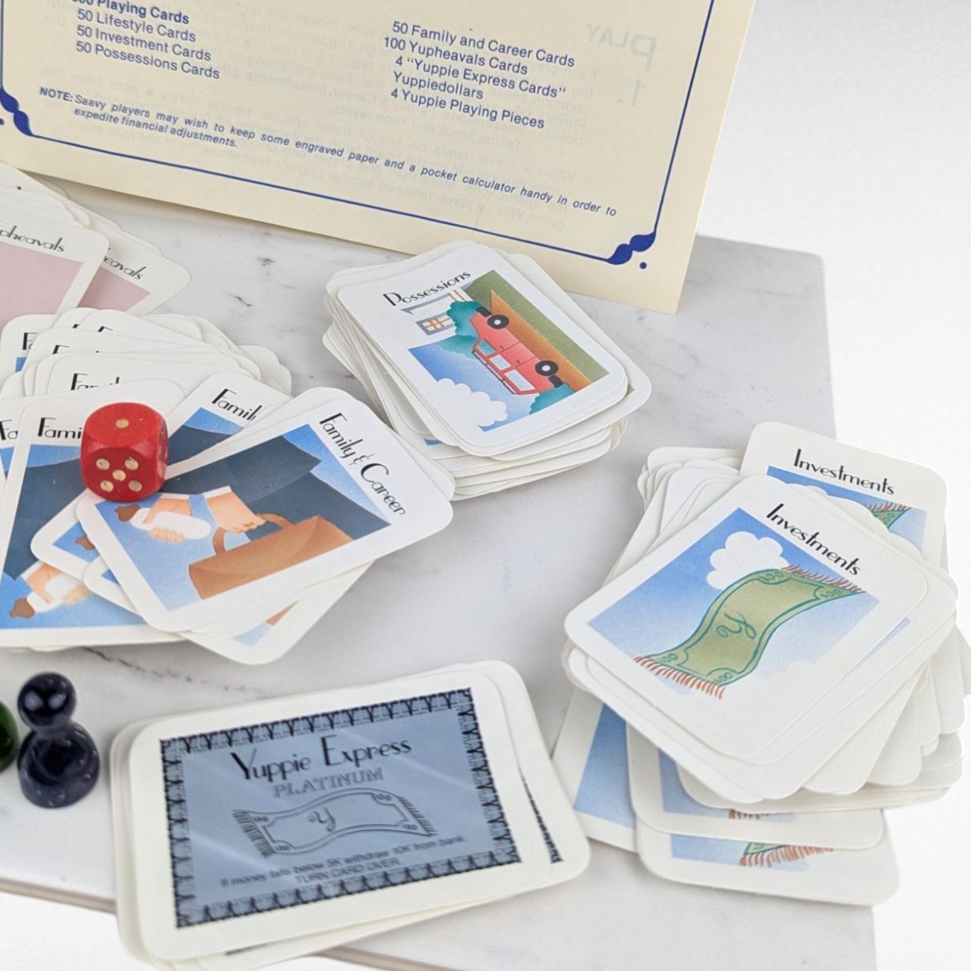 Vintage 1985 Waddingtons The Yuppie Game Complete