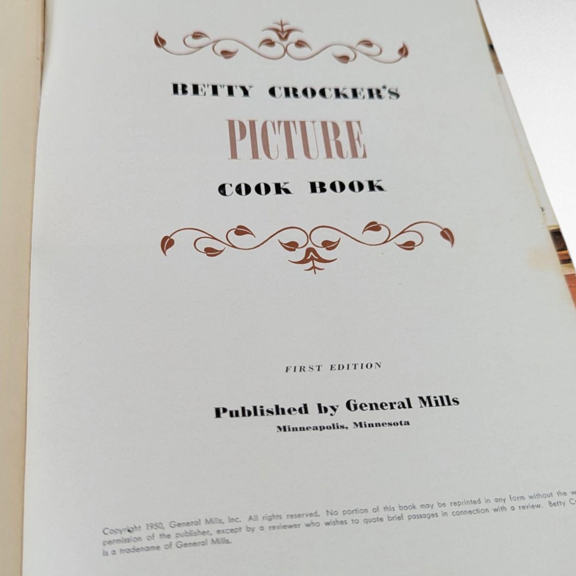 Vintage 1950 Betty Crocker's Picture Cook Book, First Edition, Classic Recipes, Illustrated Cooking Guide, Beginner Cook Gift