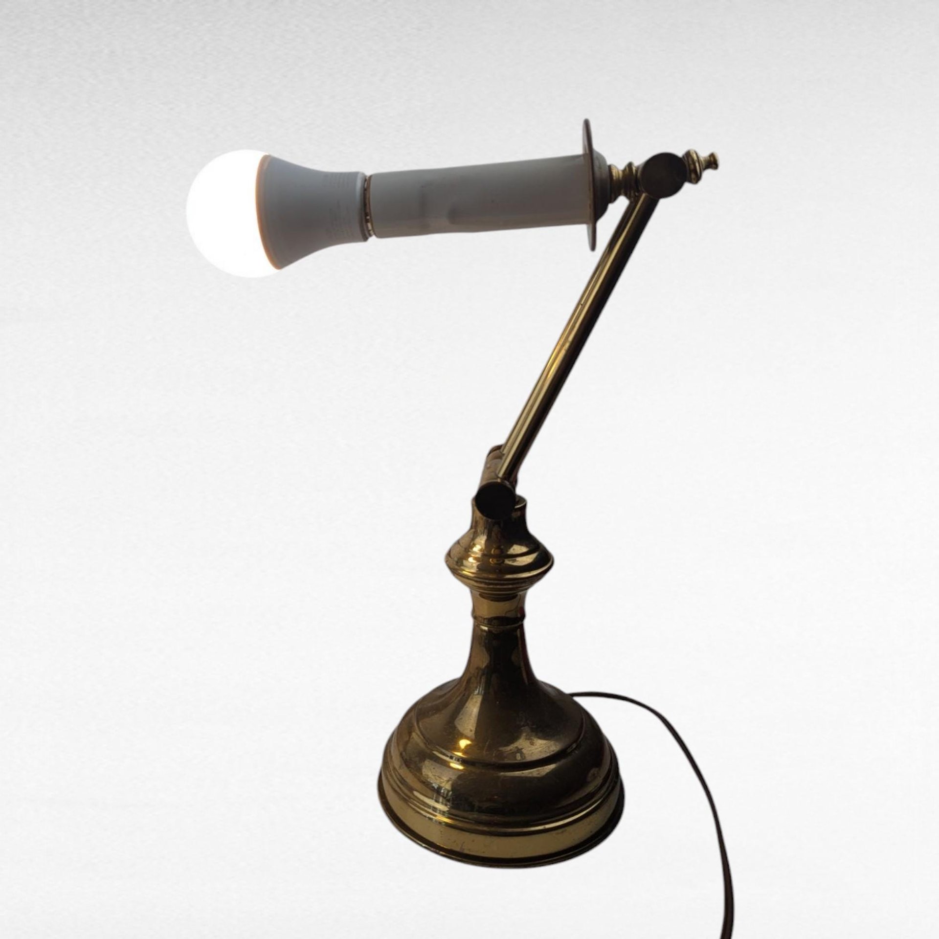 Vintage Adjustable Brass Lamp, Articulating Desk Lamp, Adjustable Lamp, Brass Desk Lamp, Vintage Lighting, Reading Lamp