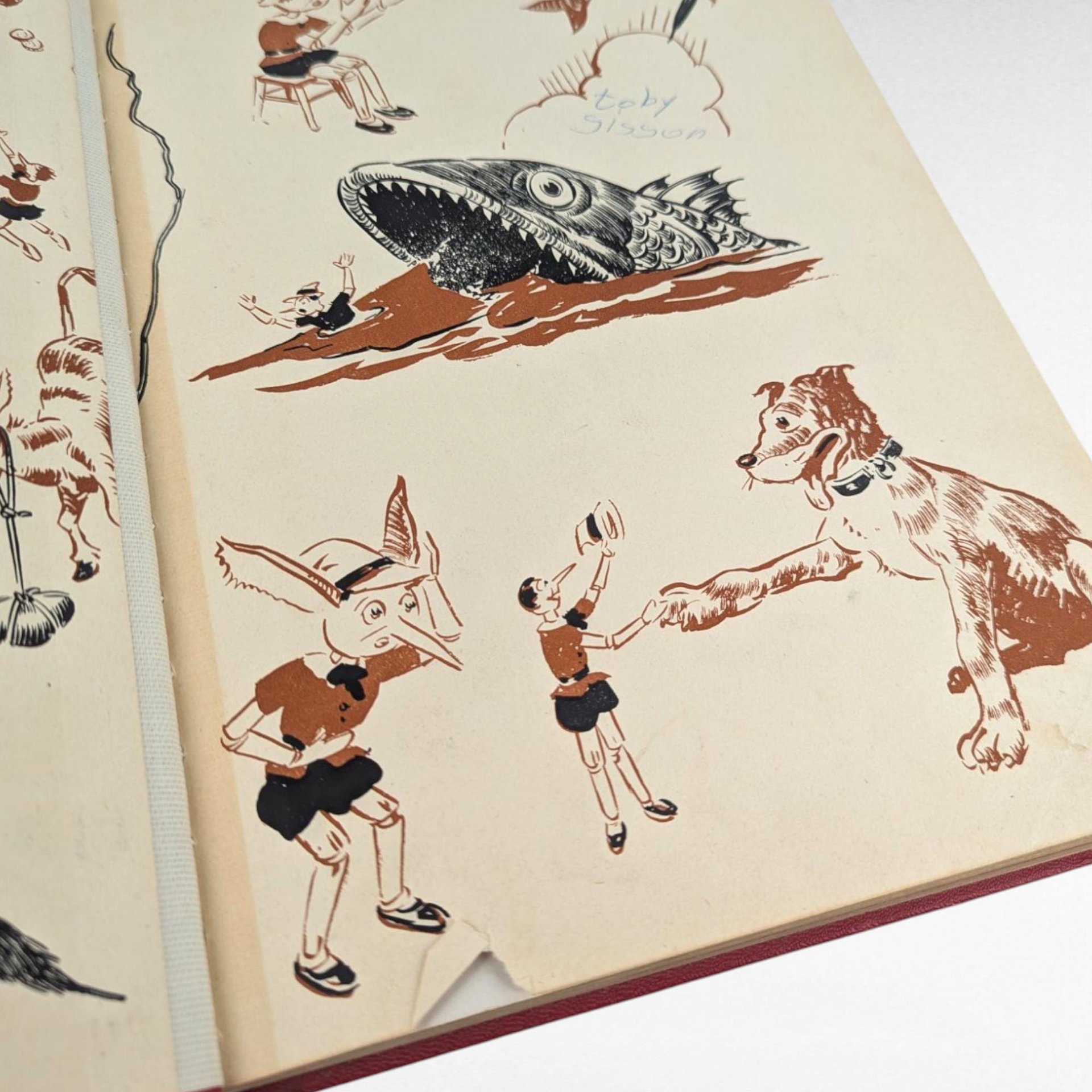 1940 Pinocchio Hardcover Book, C. Collodi, Vintage Children's Literature, Collectible Book, Illustrated Classic, Antique Book