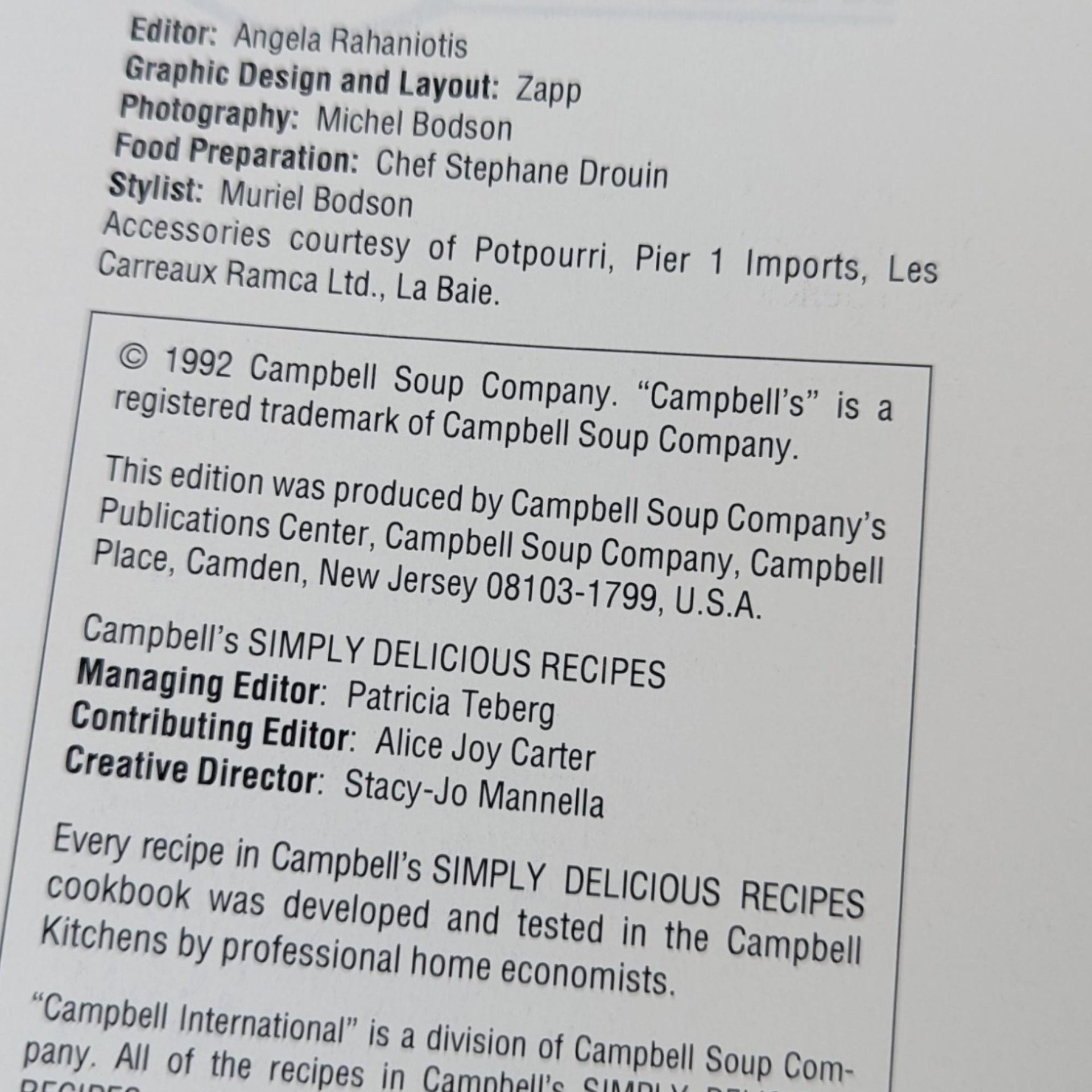 Vintage Campbell's Cookbook Pair - 1990s Simply Delicious & Quick and Easy Recipes - Classic Soup Dishes - Gift for Home Cook