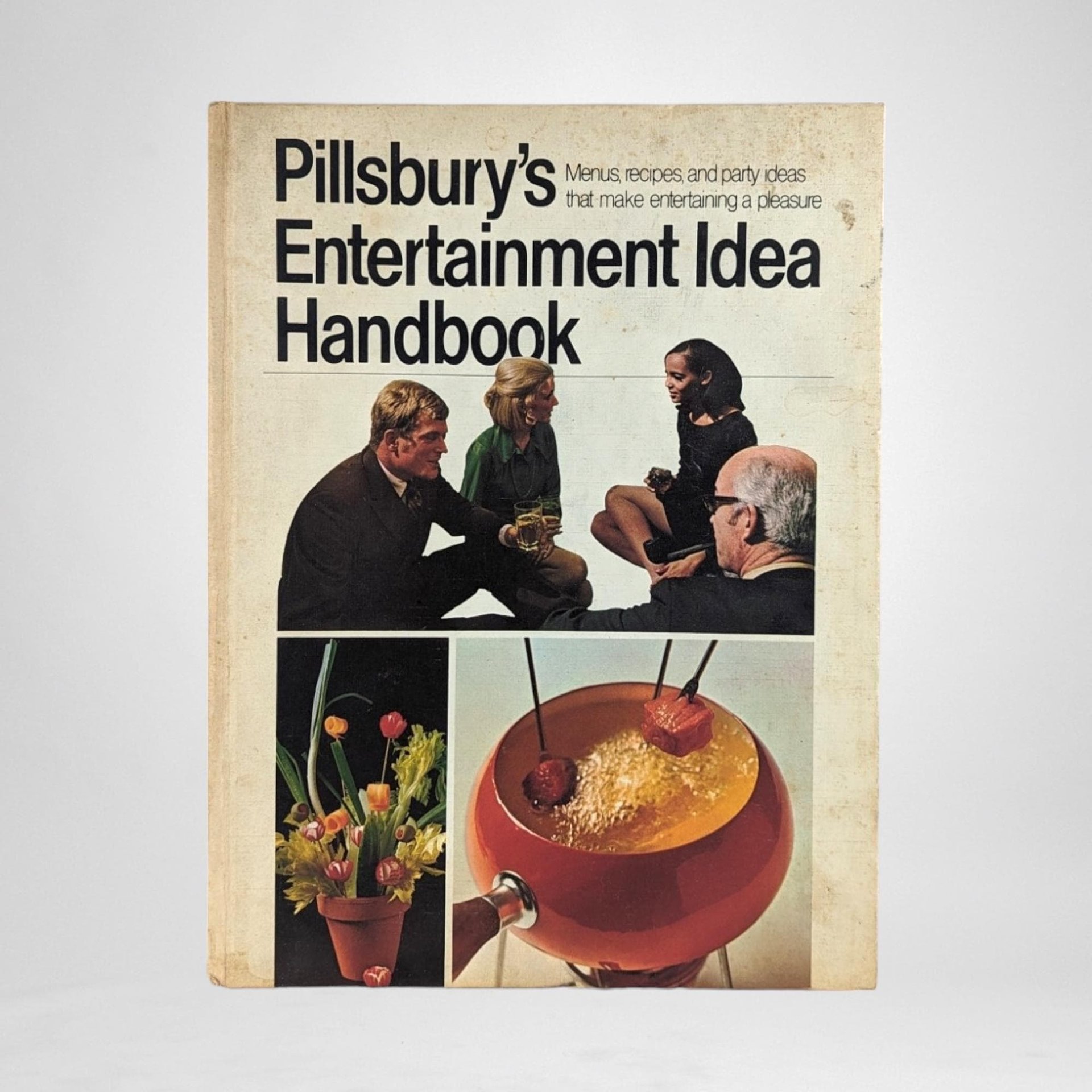 Vintage Pillsbury Cookbook and Entertainment Trio - 1970s Cookbooks, Creative Cooking, Bake-Off Recipes, Retro Kitchen Decor